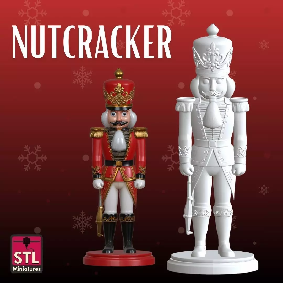 Nutcracker STL Classic Holiday 3D print model_1