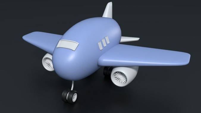 Cute Plane 3D model