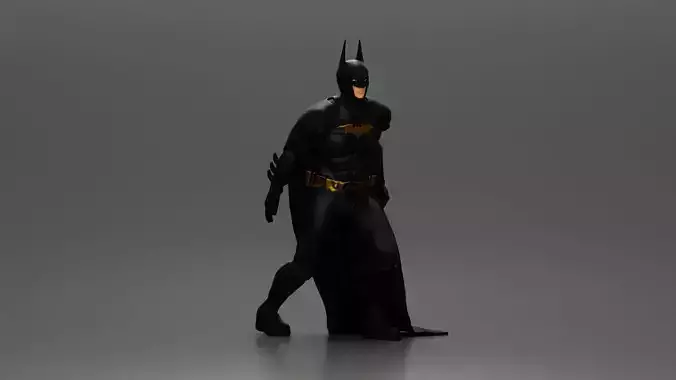 Batman drags defeated clown prince marching