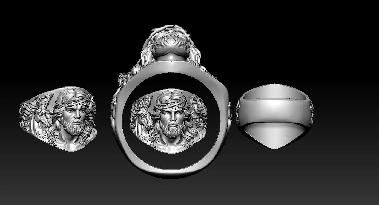 Jesus RING and Unicorn  3D print model 3D print model_11
