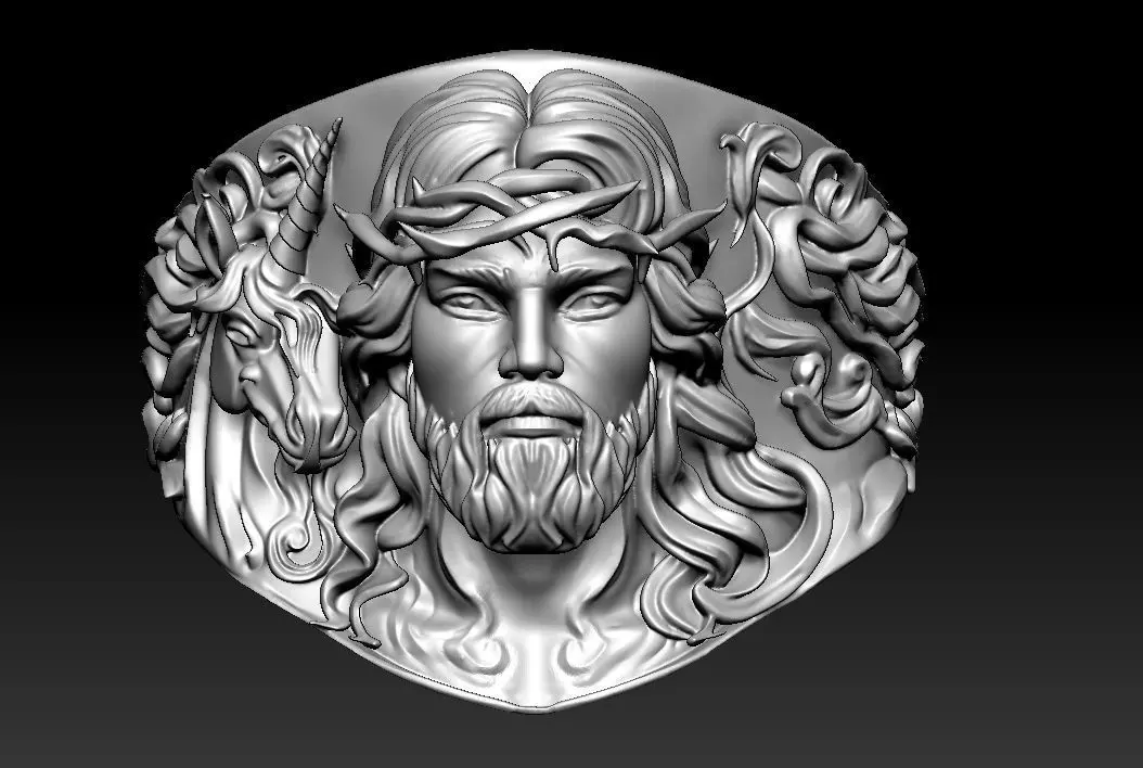 Jesus RING and Unicorn  3D print model 3D print model_7