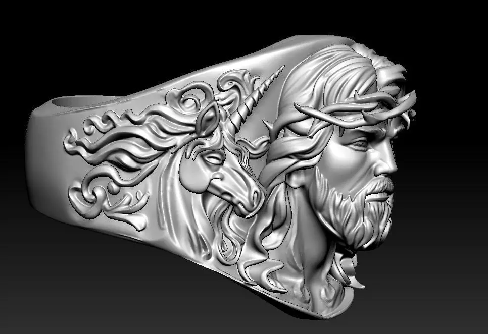 Jesus RING and Unicorn  3D print model 3D print model_10