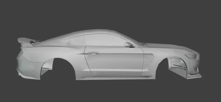 3D Printable Shell RC Car - 350R Muscle Car 3D print model_9