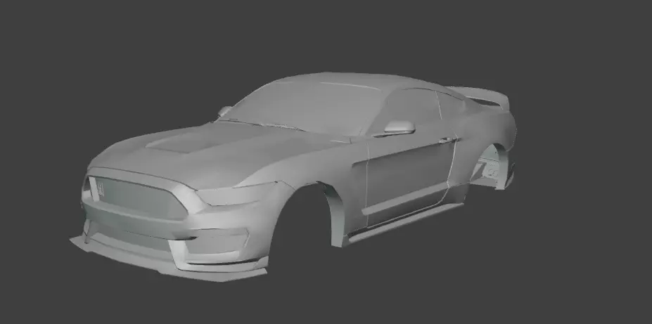 3D Printable Shell RC Car - 350R Muscle Car 3D print model_2