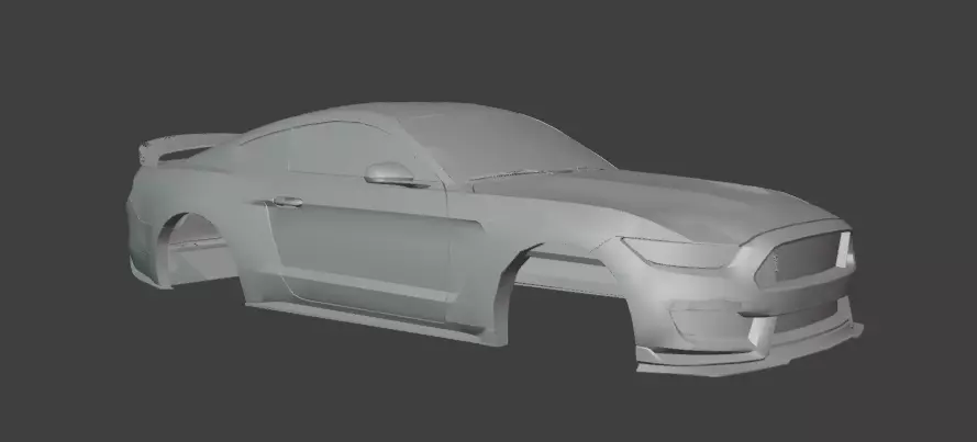 3D Printable Shell RC Car - 350R Muscle Car 3D print model_10