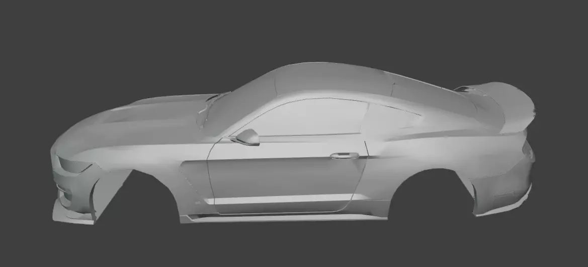 3D Printable Shell RC Car - 350R Muscle Car 3D print model_5