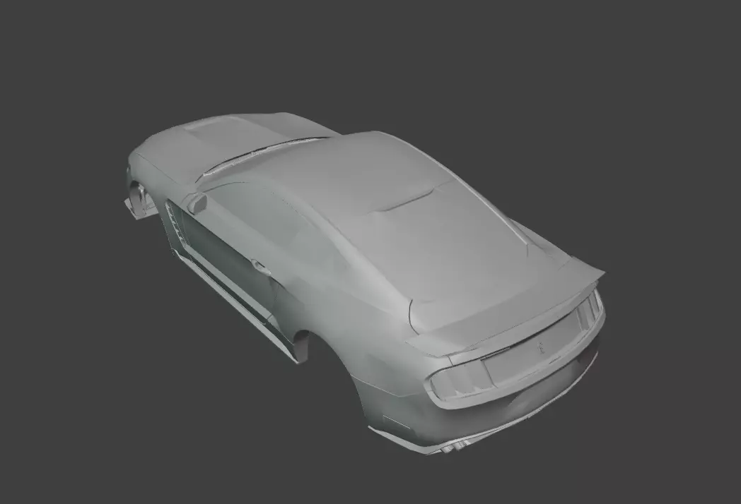 3D Printable Shell RC Car - 350R Muscle Car 3D print model_6