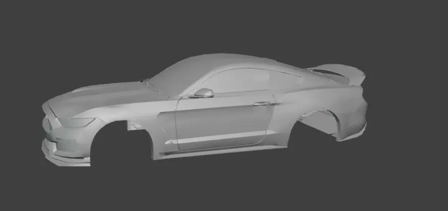 3D Printable Shell RC Car - 350R Muscle Car 3D print model_3