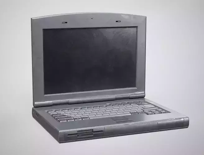 Old Laptop - Retro Office Notebook Computer AAA Game Ready Low-poly 3D model