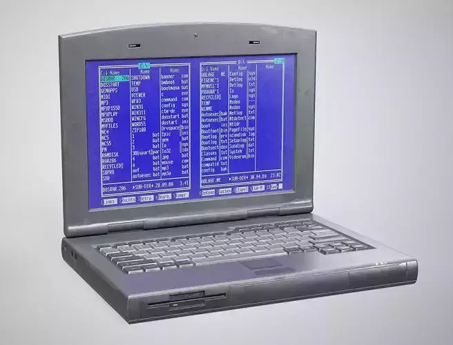 Old Laptop - Retro Office Notebook Computer AAA Game Ready