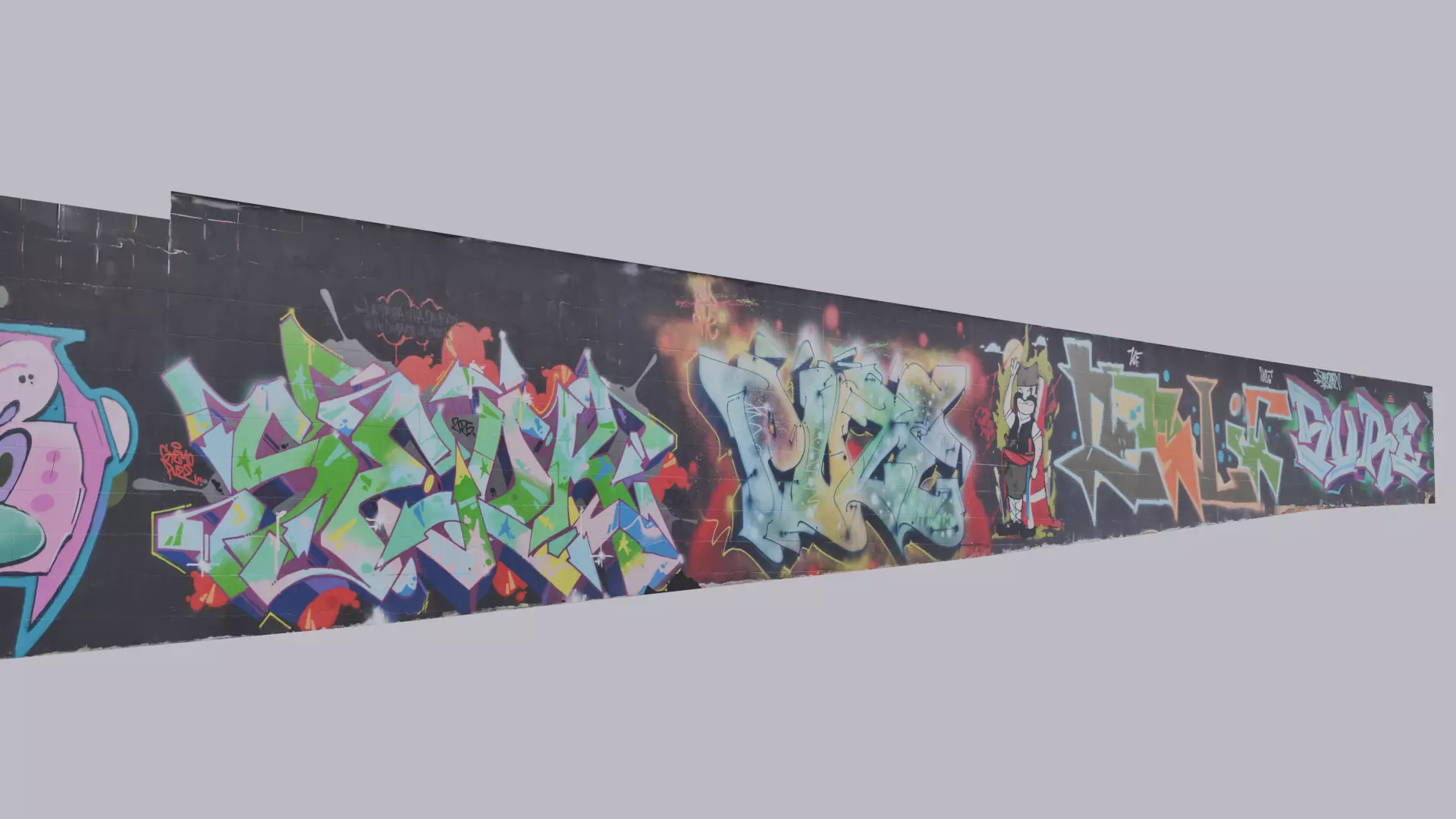 Big graffiti wall II 3D model_6