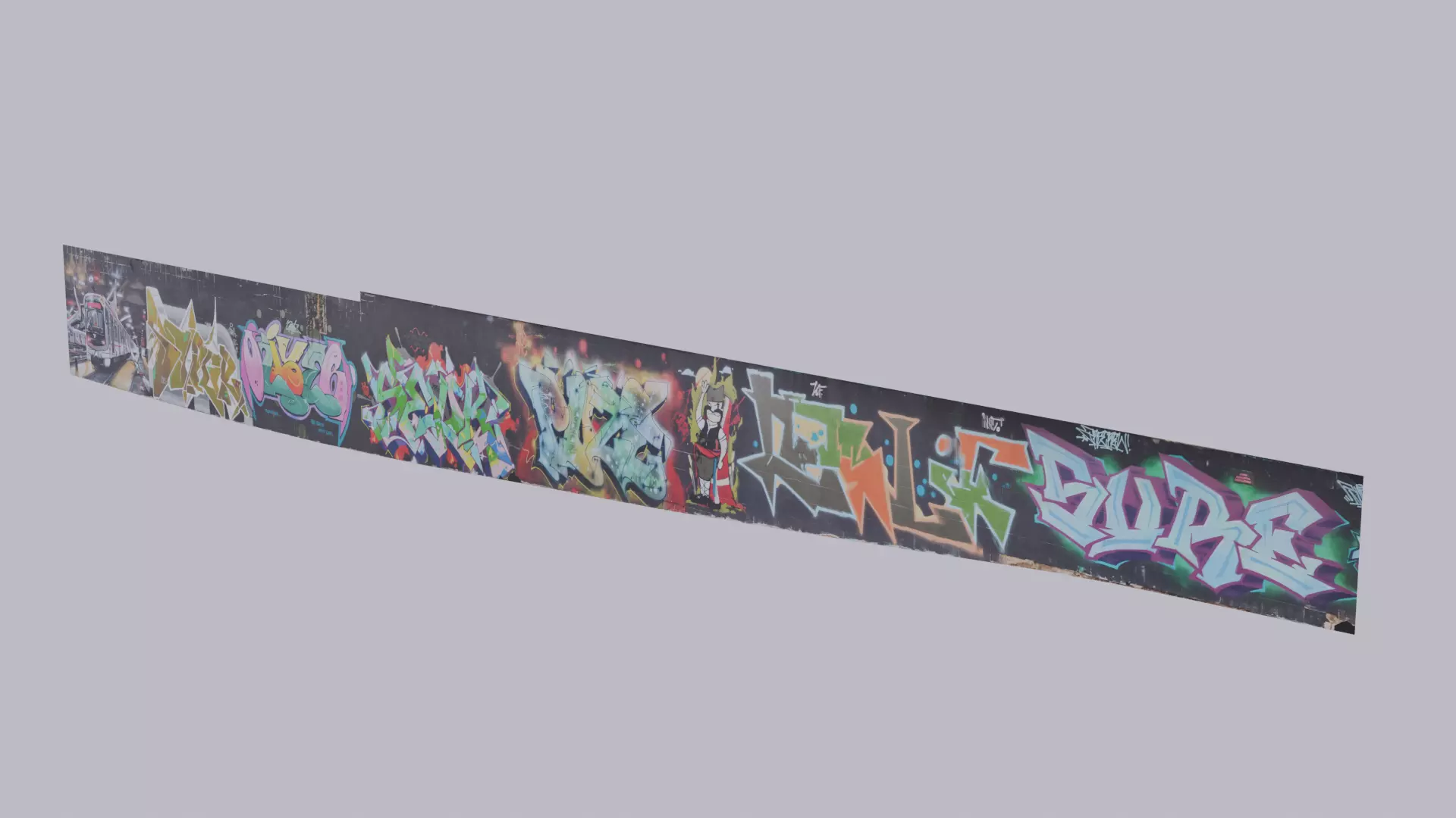 Big graffiti wall II 3D model_1