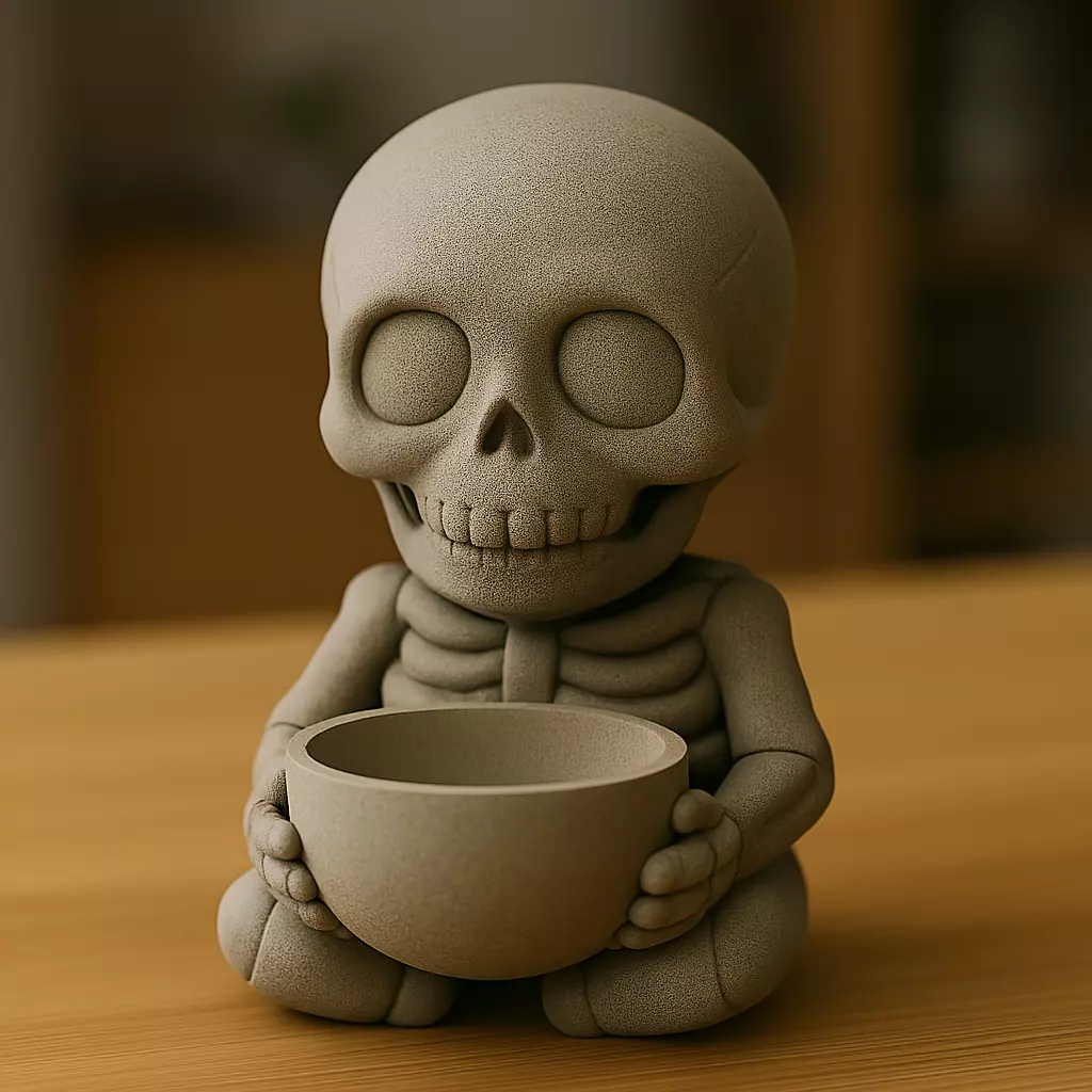 Flower Bowl Planter Esqueleto 3D print model_0