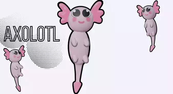 Axolotl 3d model 