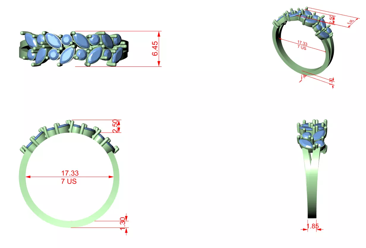 Solitaire Ring 3dm stl renders animation videos details 3D print model_1