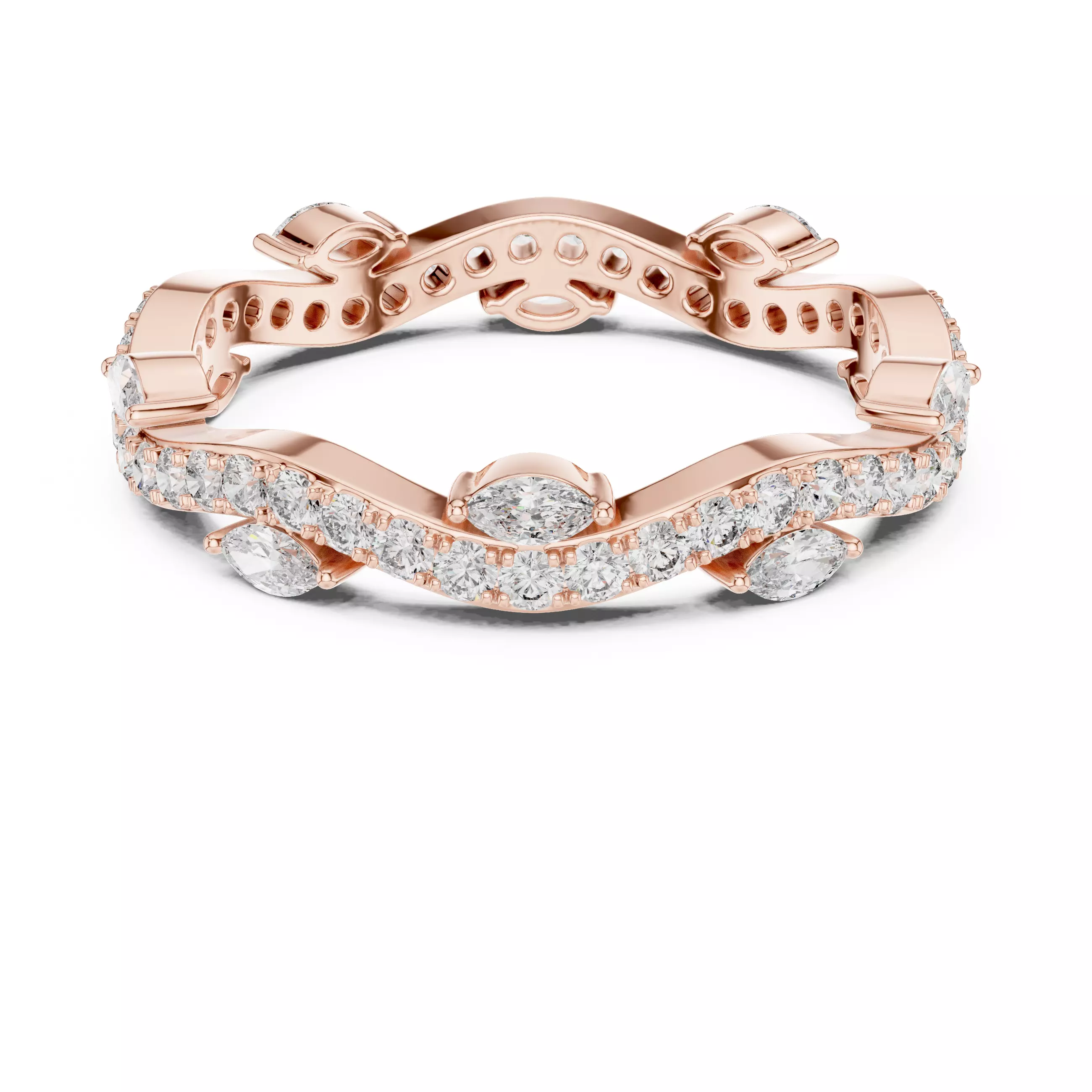 Solitaire Band Ring 3dm stl renders animation videos details 3D print model_0