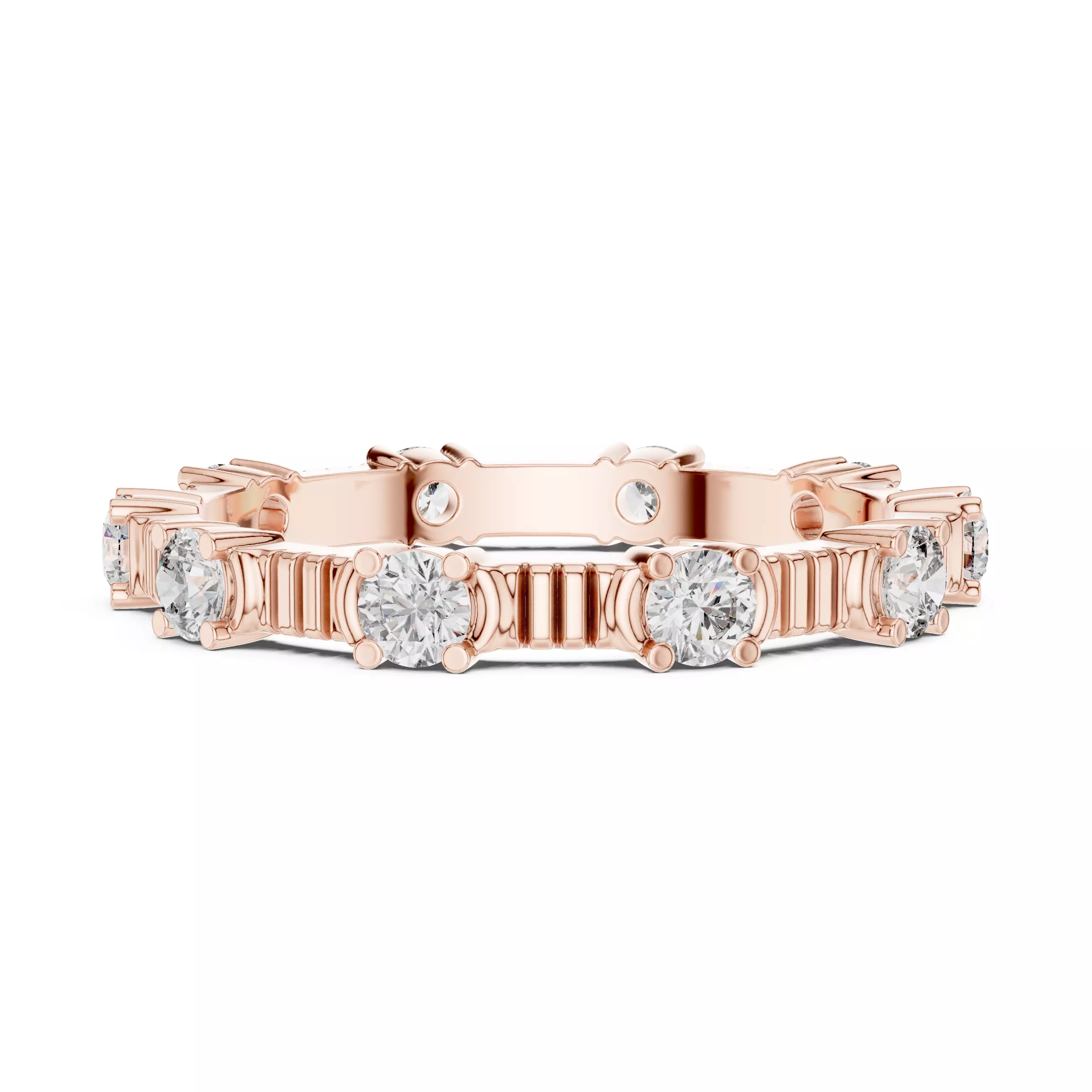 Solitaire Band Ring 3dm stl renders animation videos details  3D print model_5