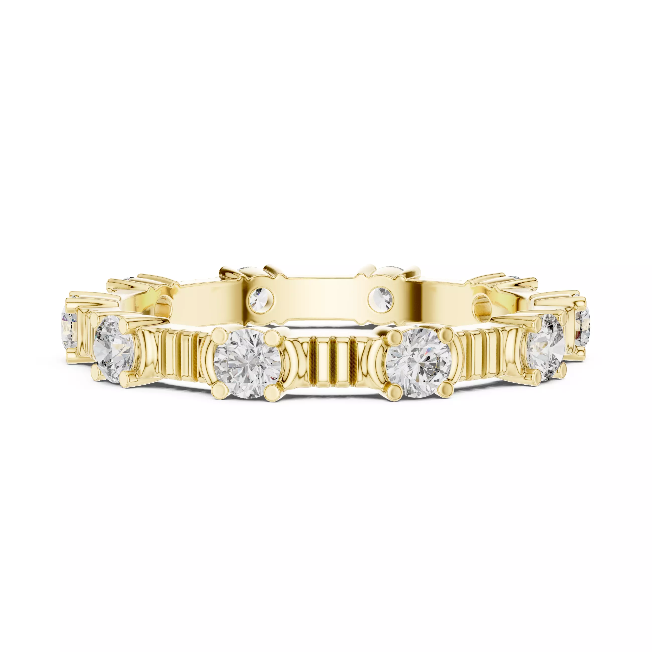 Solitaire Band Ring 3dm stl renders animation videos details  3D print model_12