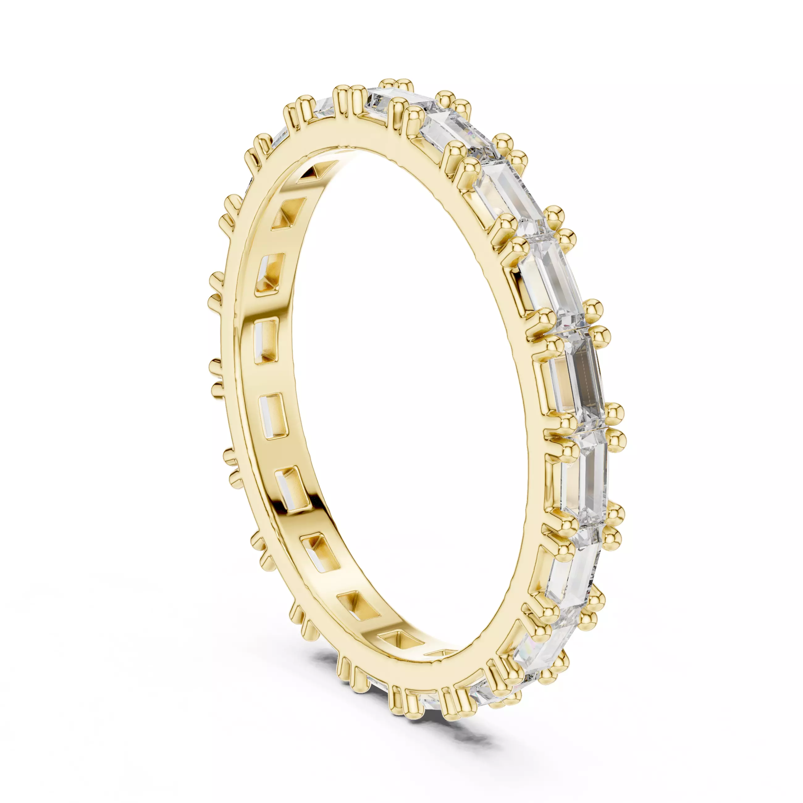 Solitaire Band Ring 3dm stl renders animation videos details 3D print model_10