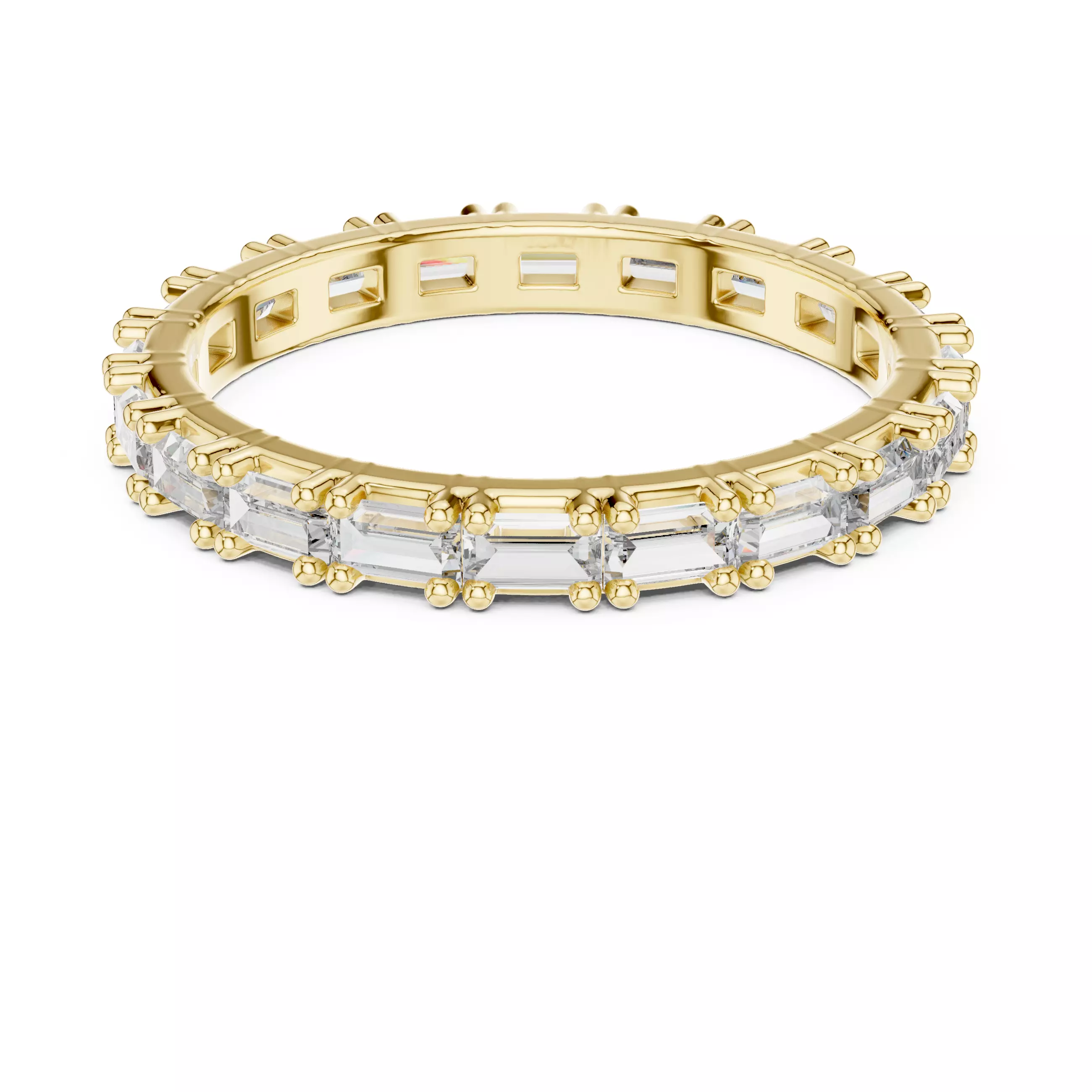 Solitaire Band Ring 3dm stl renders animation videos details 3D print model_13