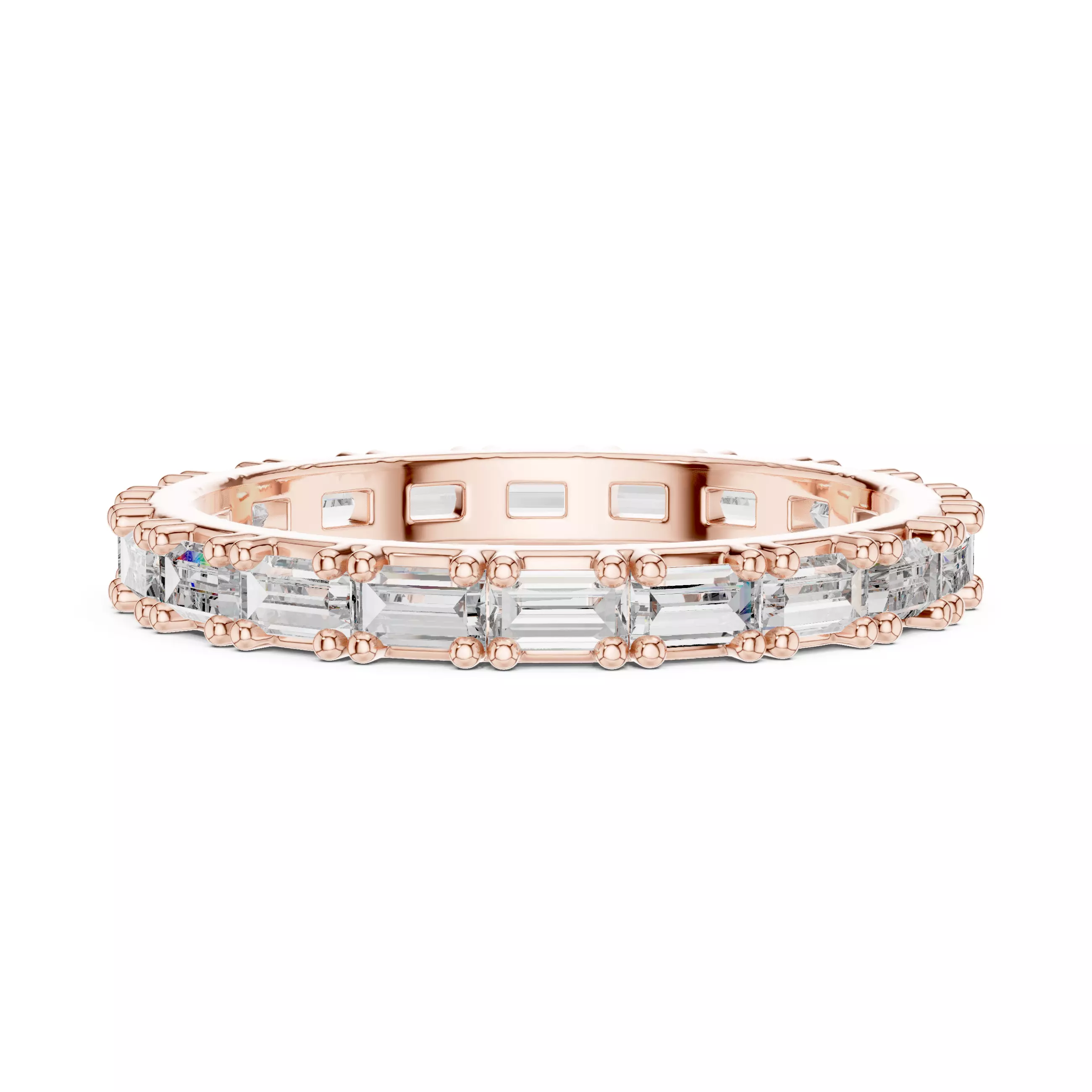 Solitaire Band Ring 3dm stl renders animation videos details 3D print model_5