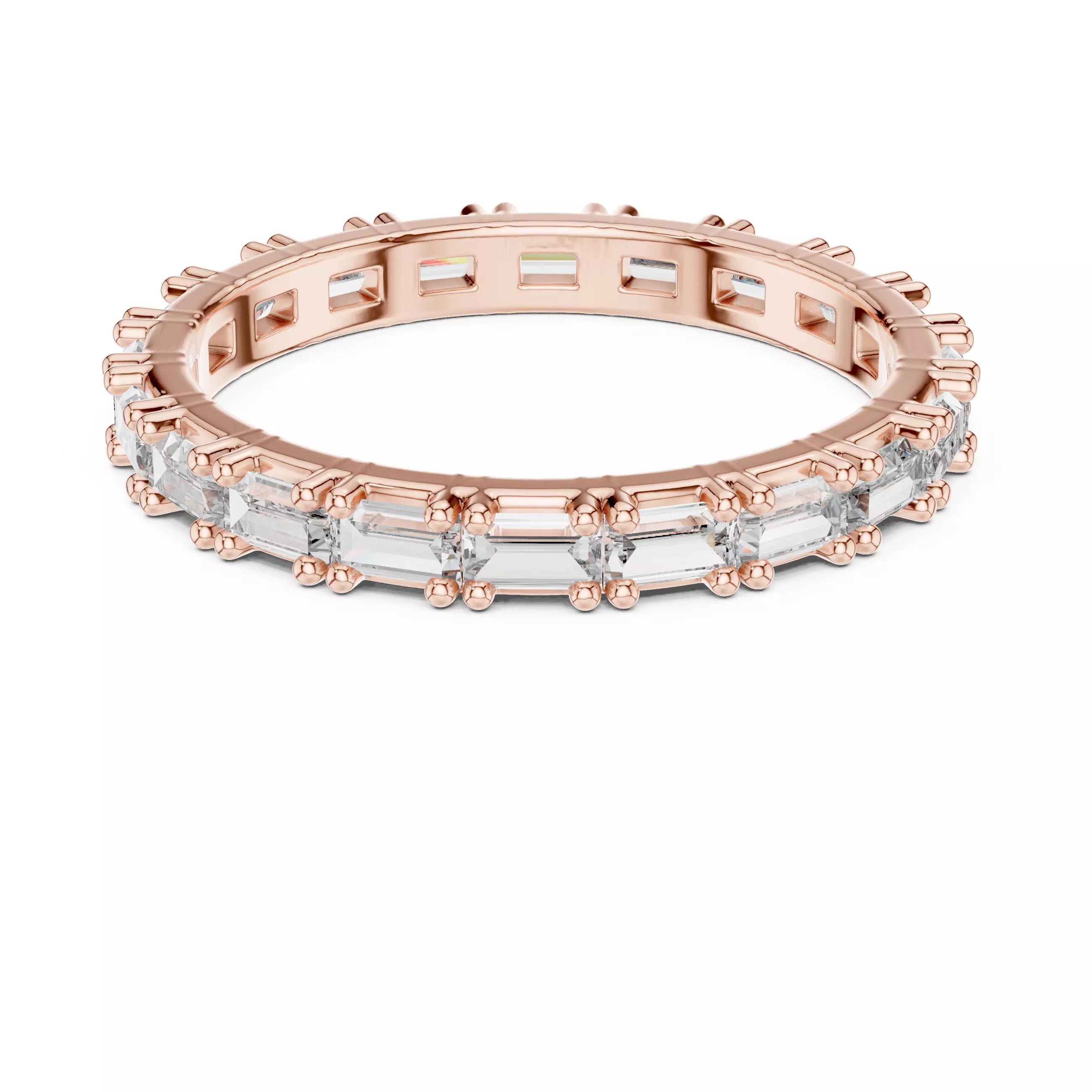 Solitaire Band Ring 3dm stl renders animation videos details 3D print model_0