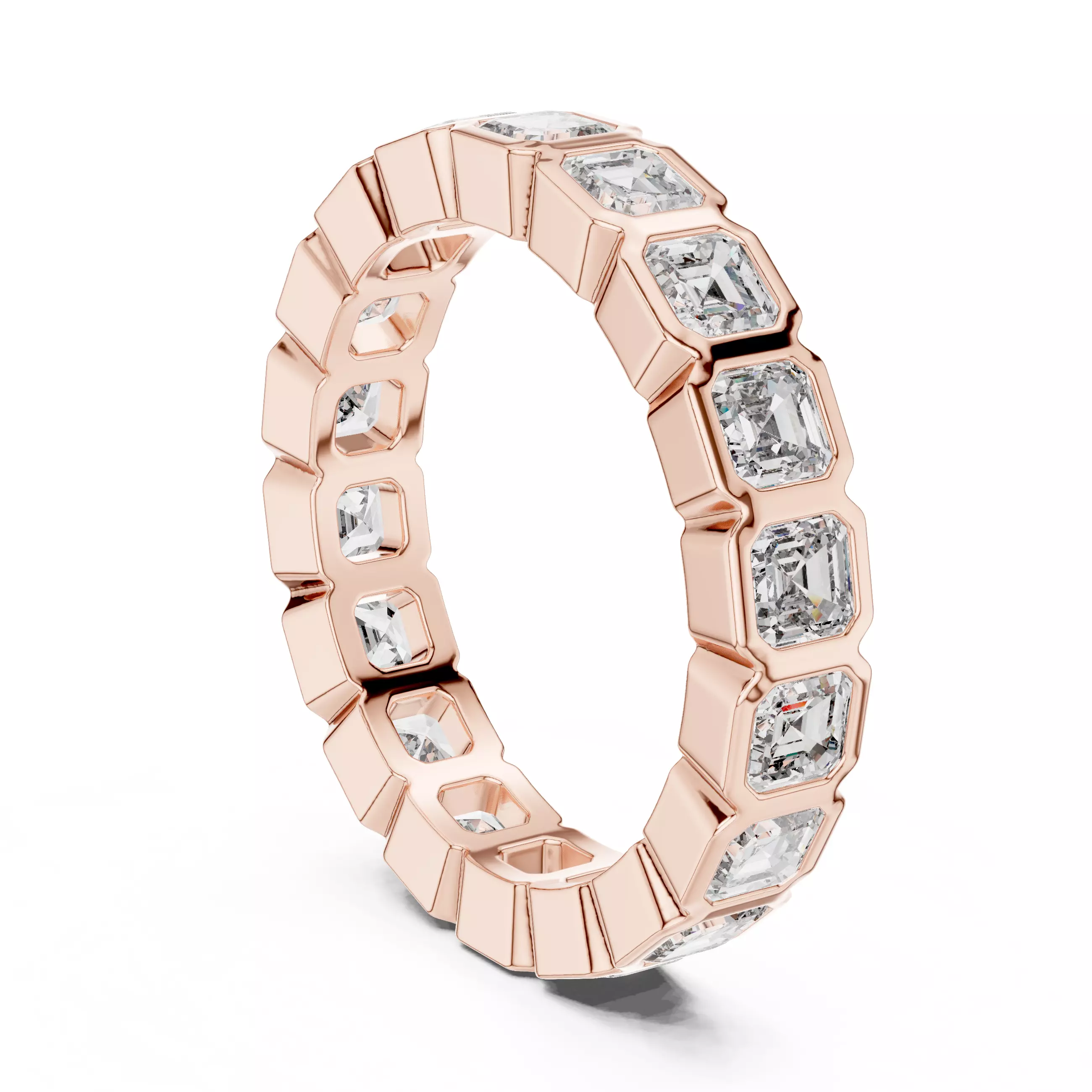 Solitaire Band Ring 3dm stl renders animation videos details  3D print model_3