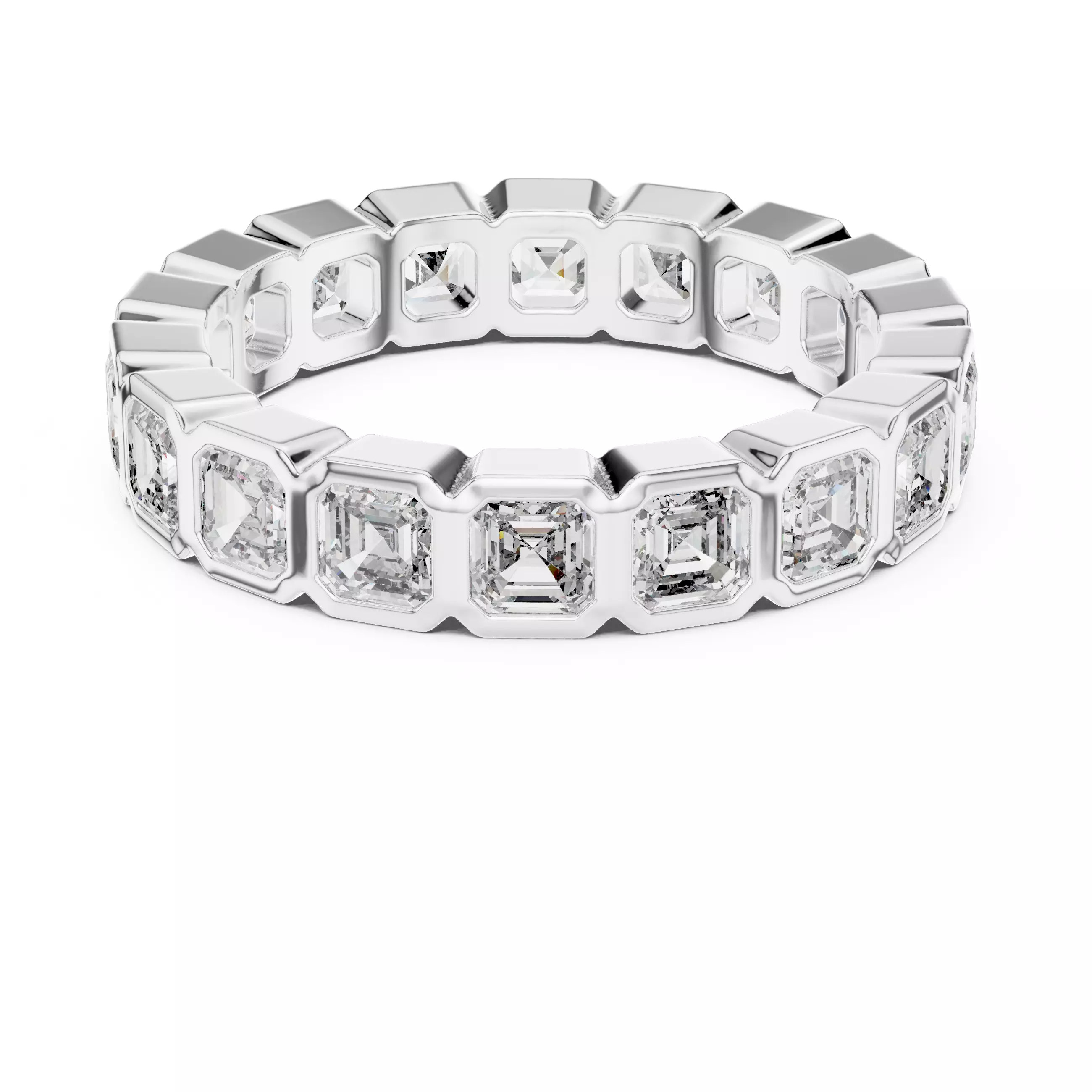 Solitaire Band Ring 3dm stl renders animation videos details  3D print model_9