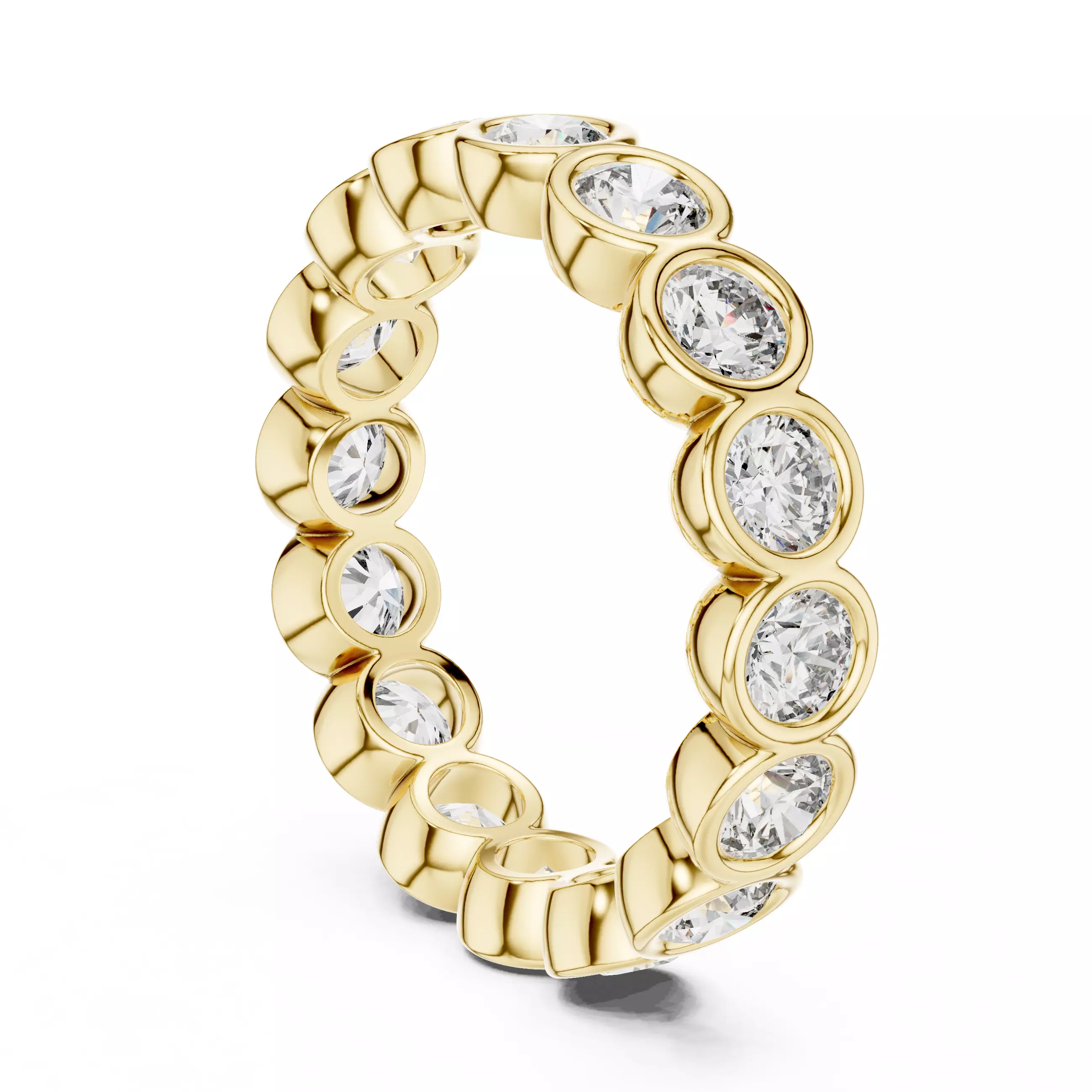 Solitaire Band Ring 3dm stl renders animation videos details  3D print model_10