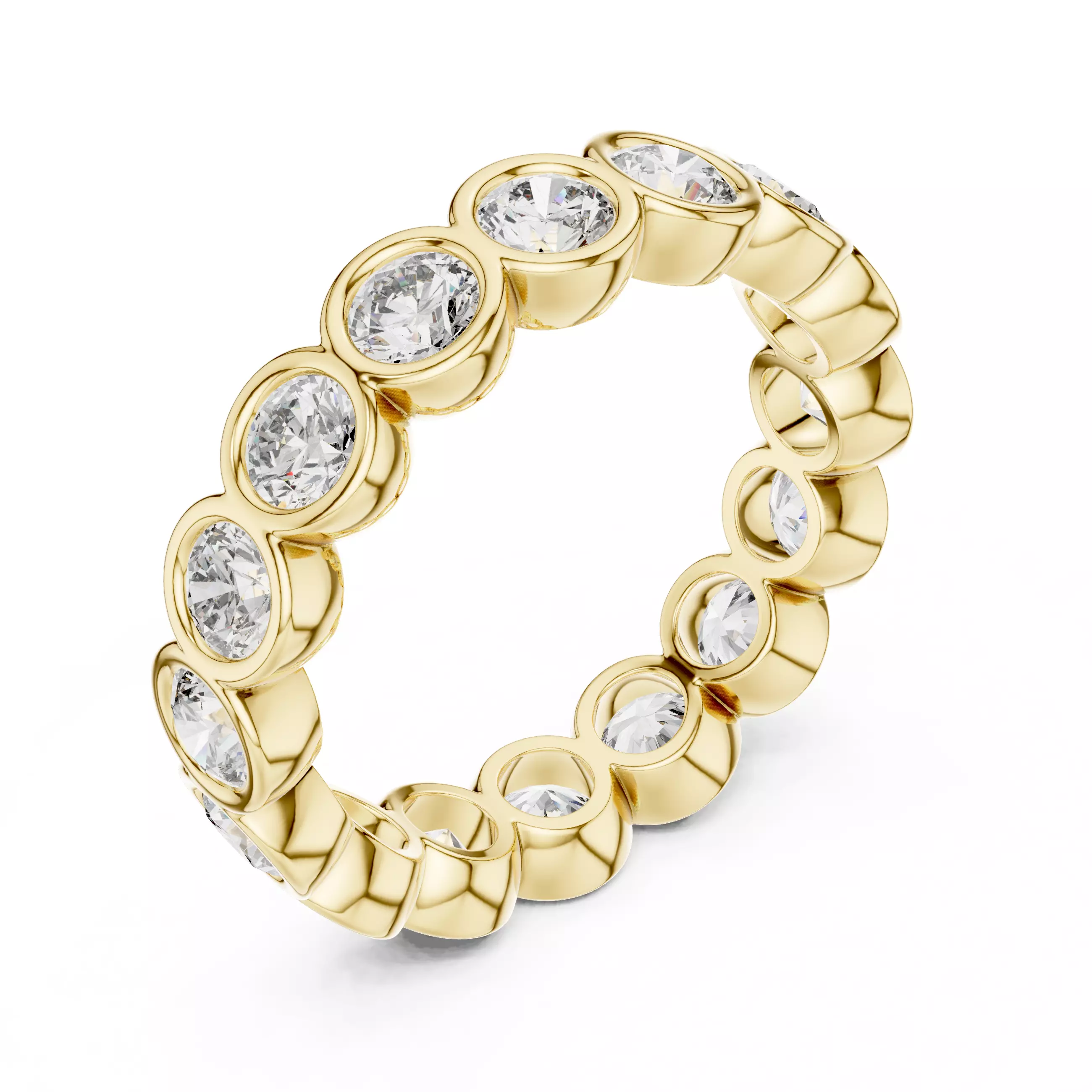 Solitaire Band Ring 3dm stl renders animation videos details  3D print model_11