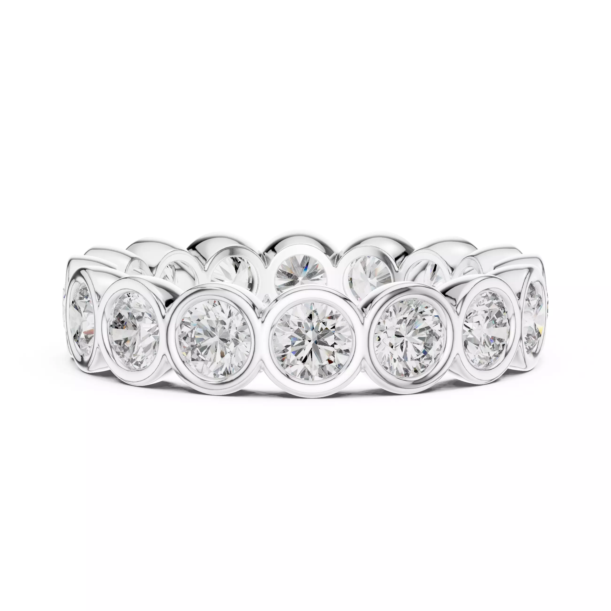 Solitaire Band Ring 3dm stl renders animation videos details  3D print model_8