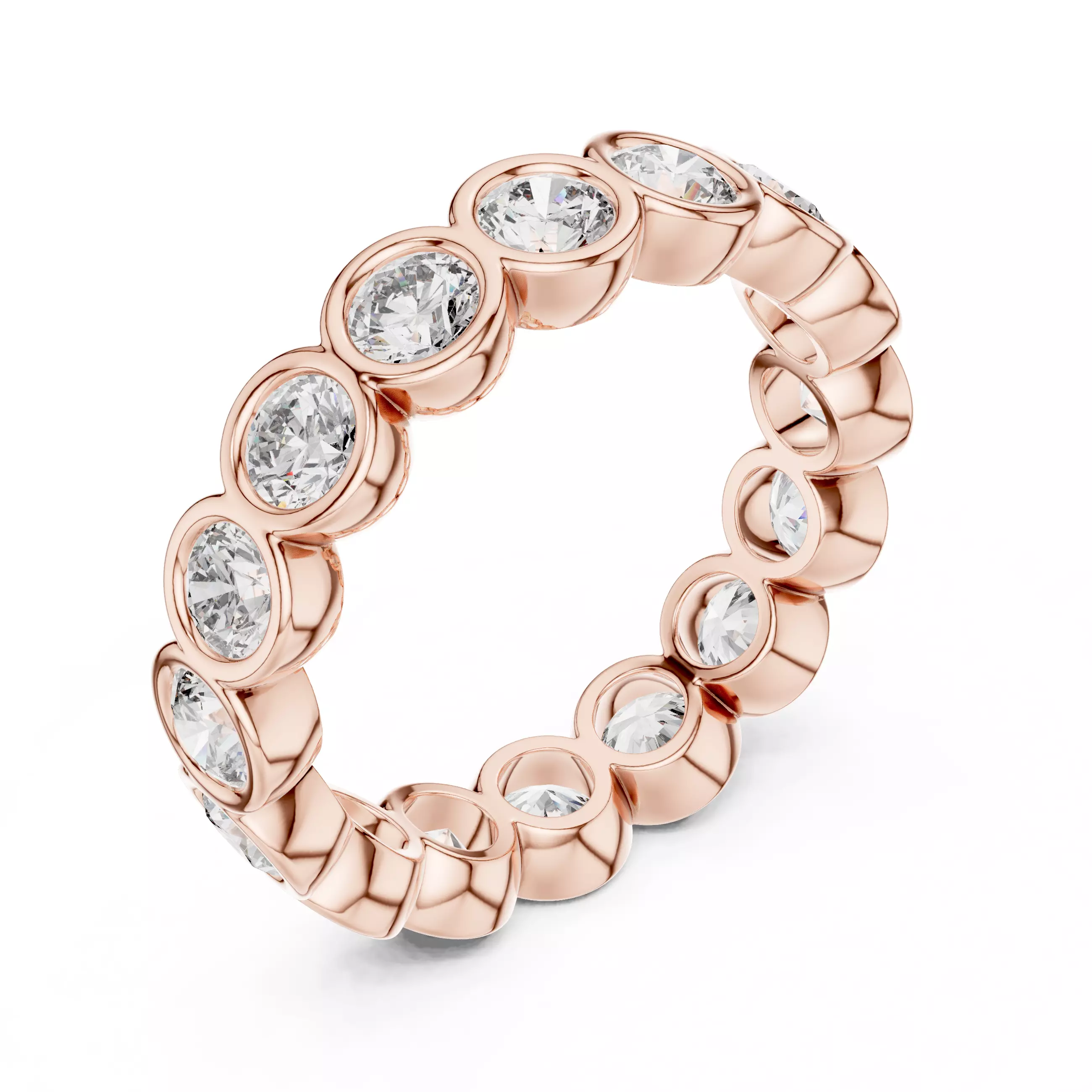 Solitaire Band Ring 3dm stl renders animation videos details  3D print model_4