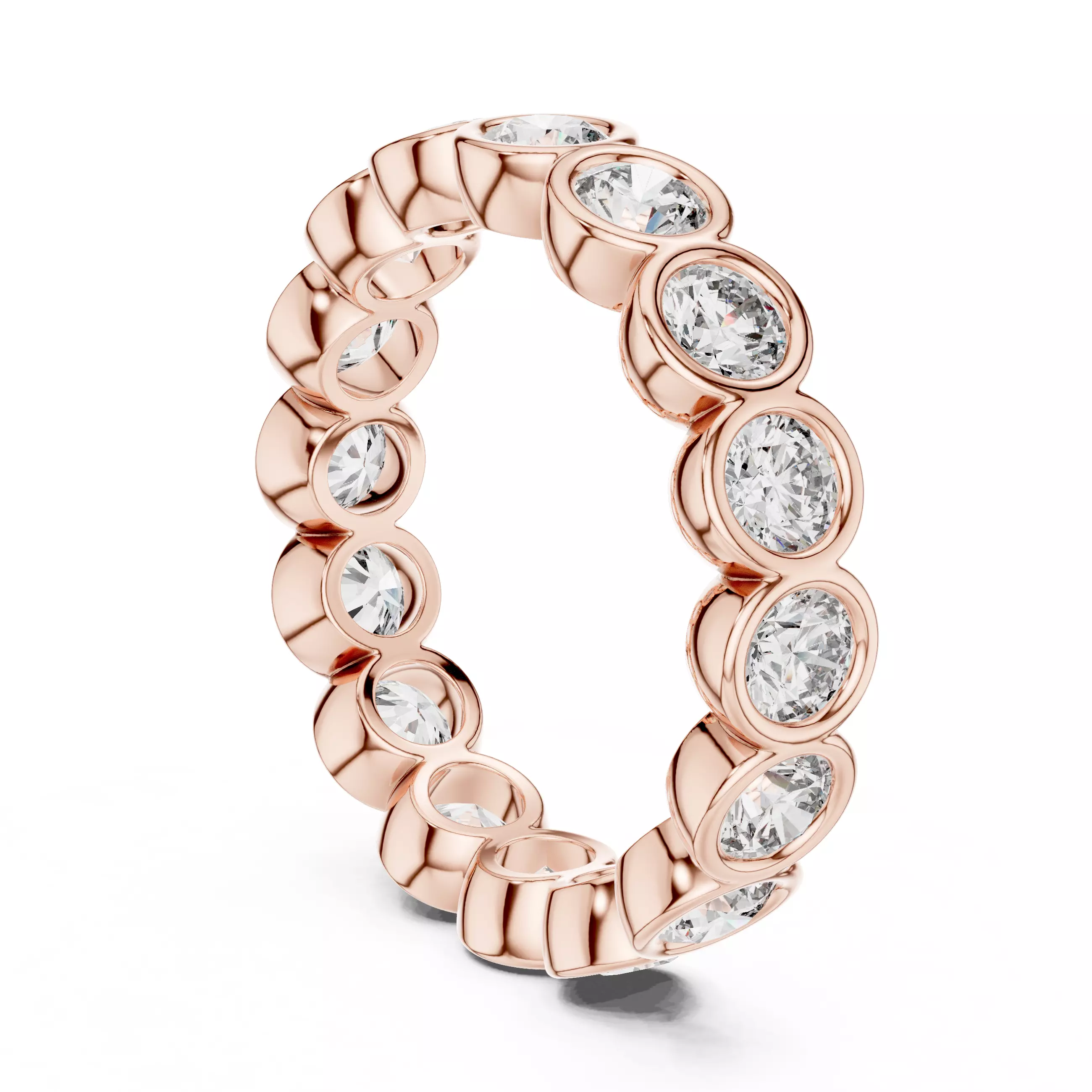 Solitaire Band Ring 3dm stl renders animation videos details  3D print model_3