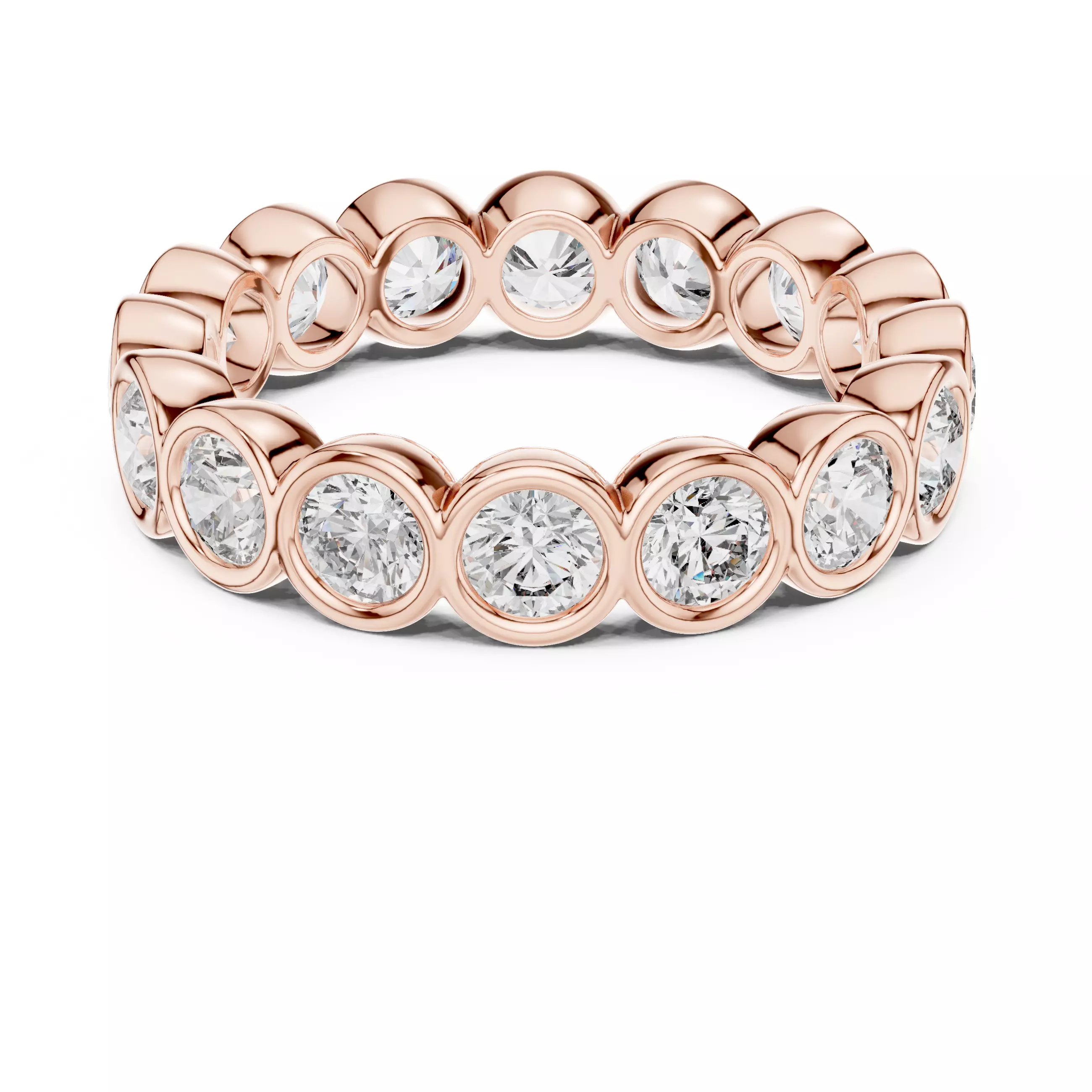 Solitaire Band Ring 3dm stl renders animation videos details  3D print model_0