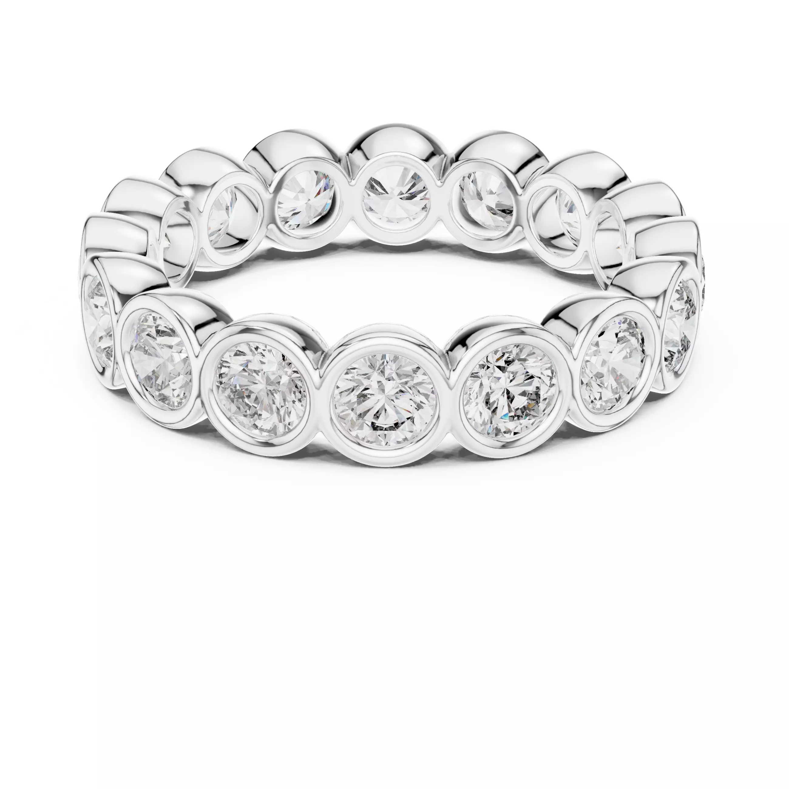 Solitaire Band Ring 3dm stl renders animation videos details  3D print model_9