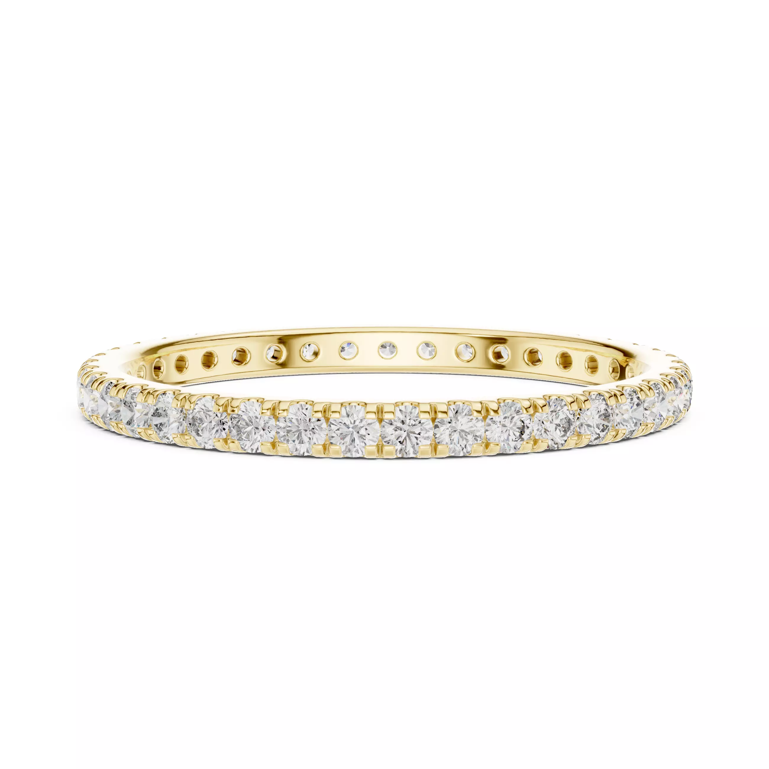 Solitaire Band Ring 3dm stl renders animation videos details 3D print model_12