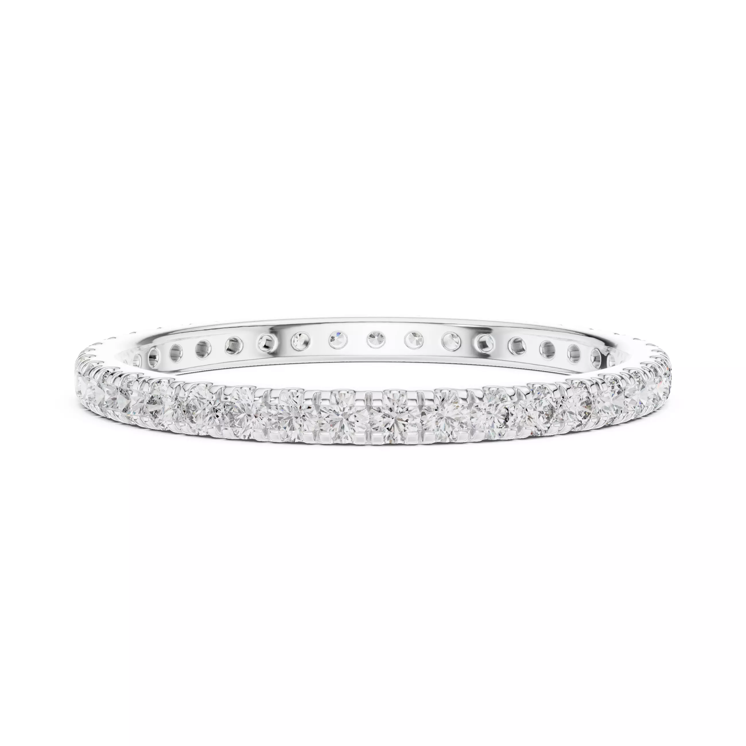 Solitaire Band Ring 3dm stl renders animation videos details 3D print model_8