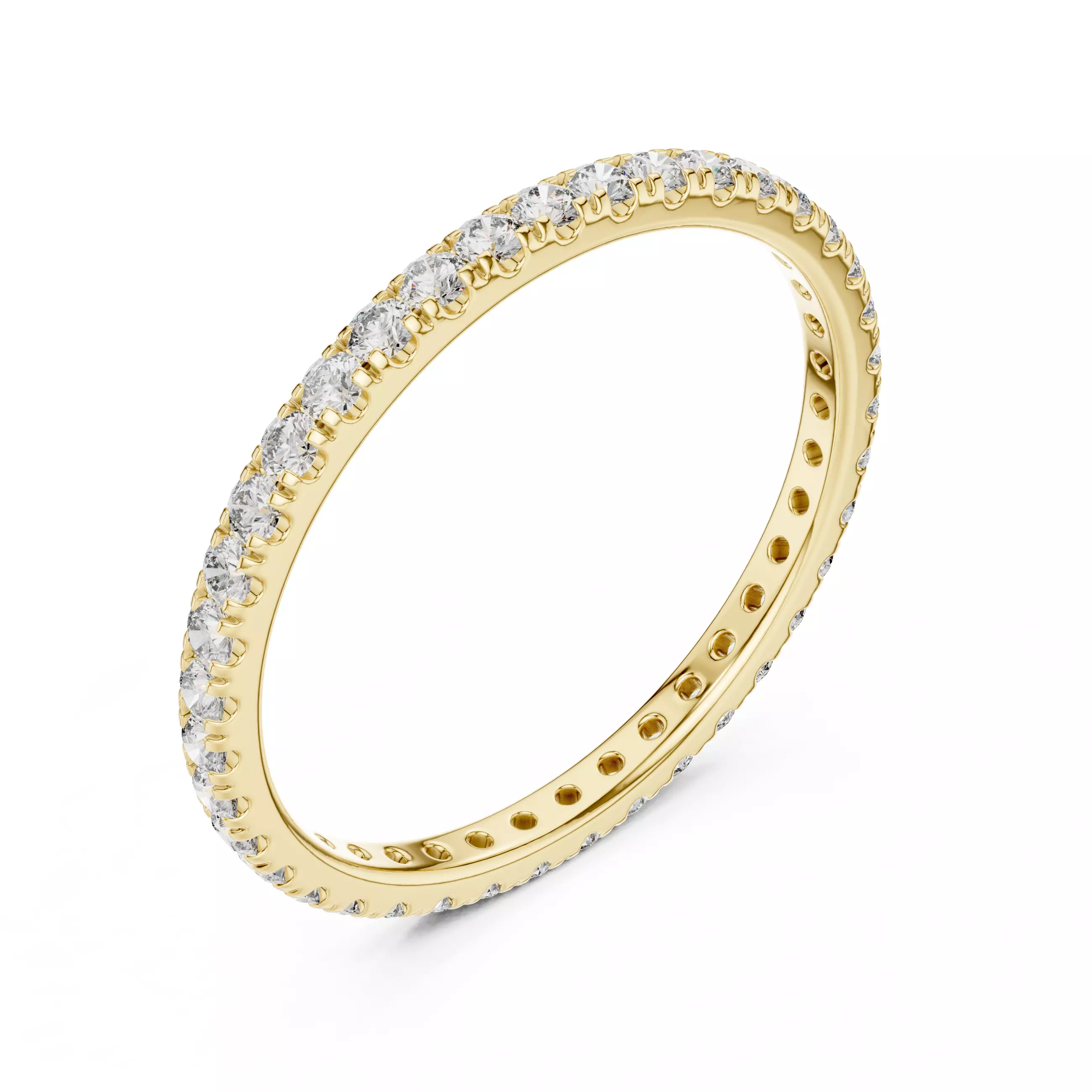 Solitaire Band Ring 3dm stl renders animation videos details 3D print model_11