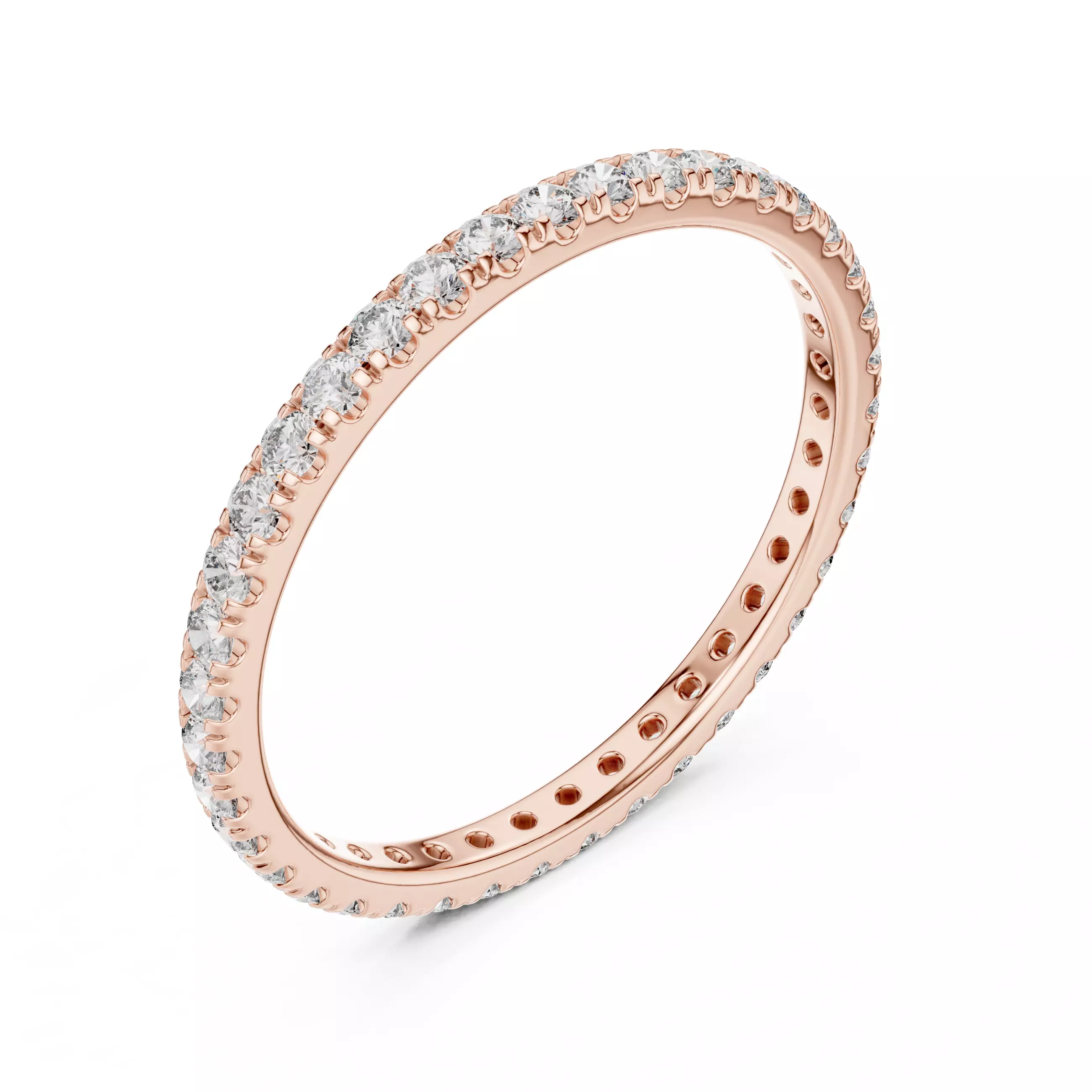 Solitaire Band Ring 3dm stl renders animation videos details 3D print model_4