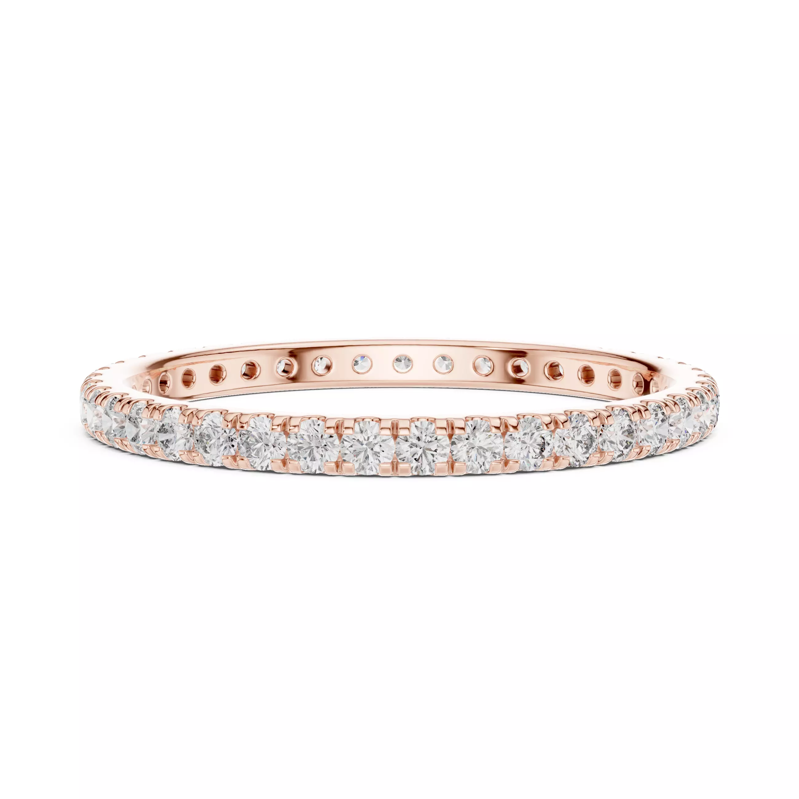 Solitaire Band Ring 3dm stl renders animation videos details 3D print model_5