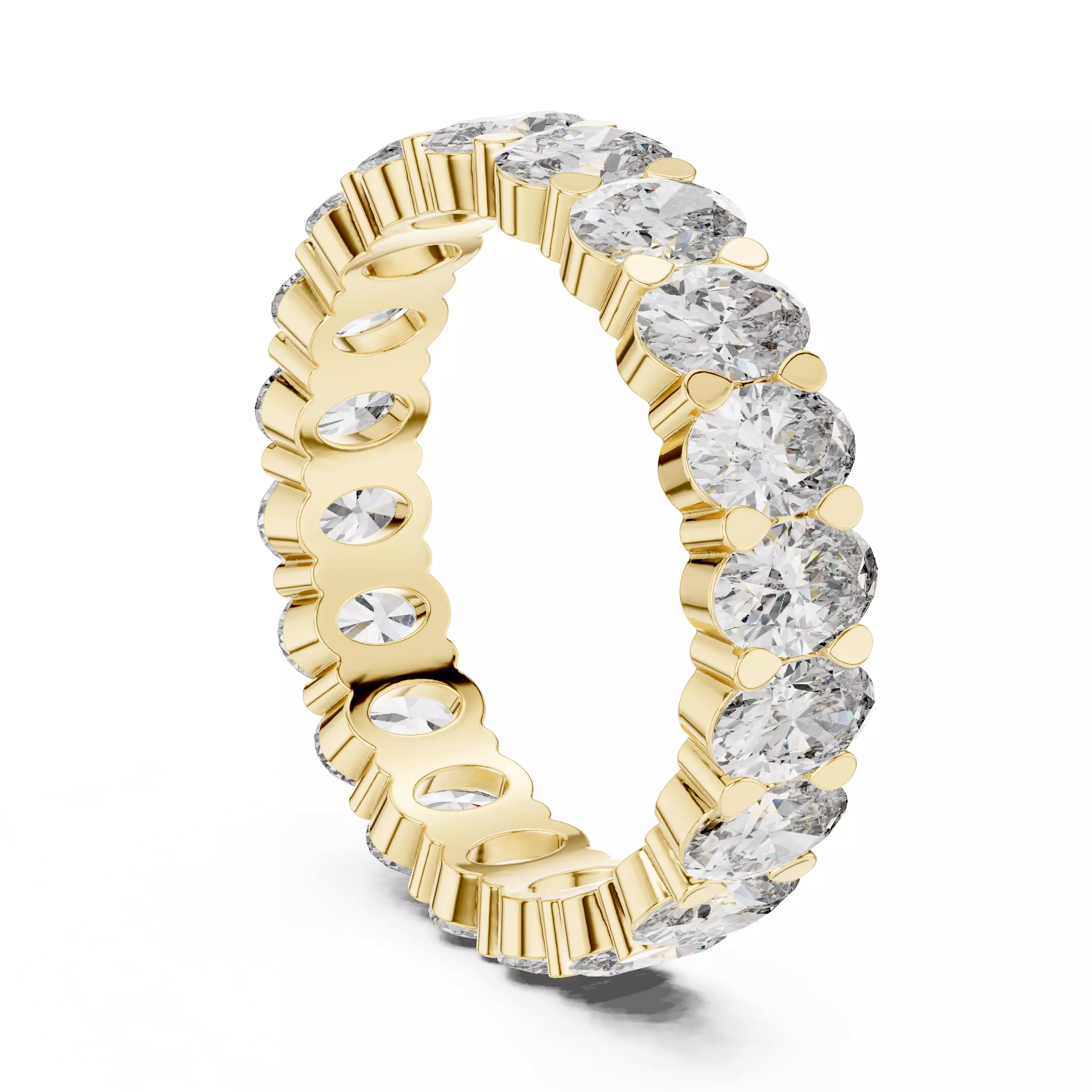 Solitaire Band Ring 3dm stl renders animation videos details 3D print model_10