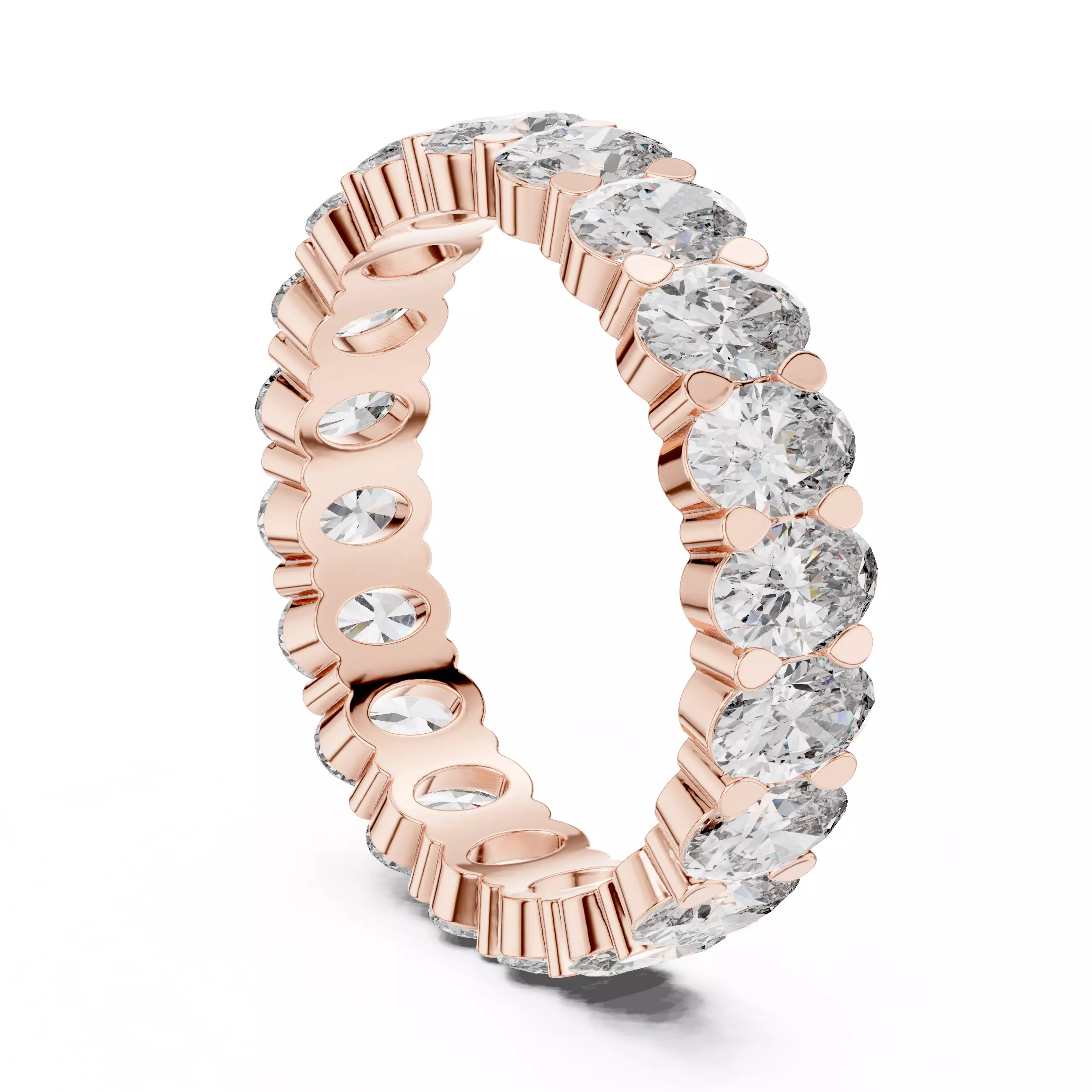 Solitaire Band Ring 3dm stl renders animation videos details 3D print model_3