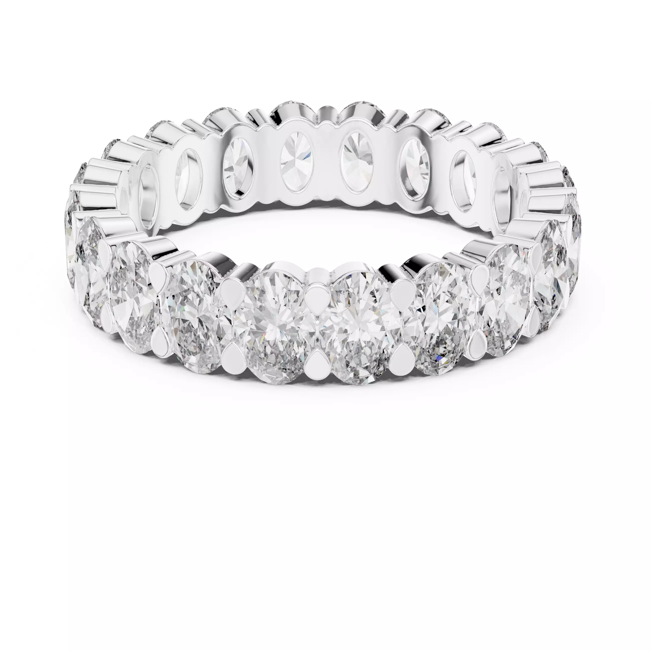 Solitaire Band Ring 3dm stl renders animation videos details 3D print model_9