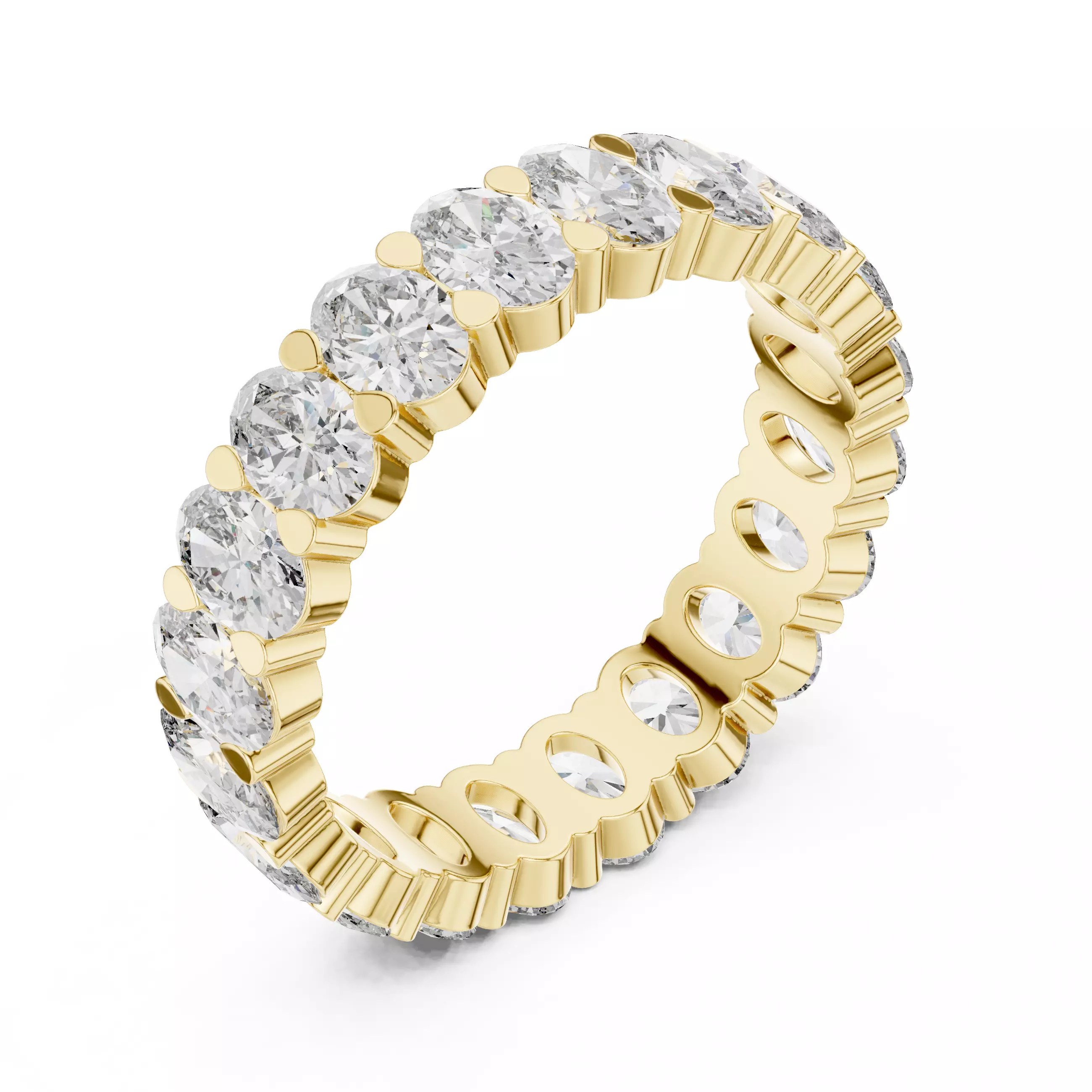 Solitaire Band Ring 3dm stl renders animation videos details 3D print model_11