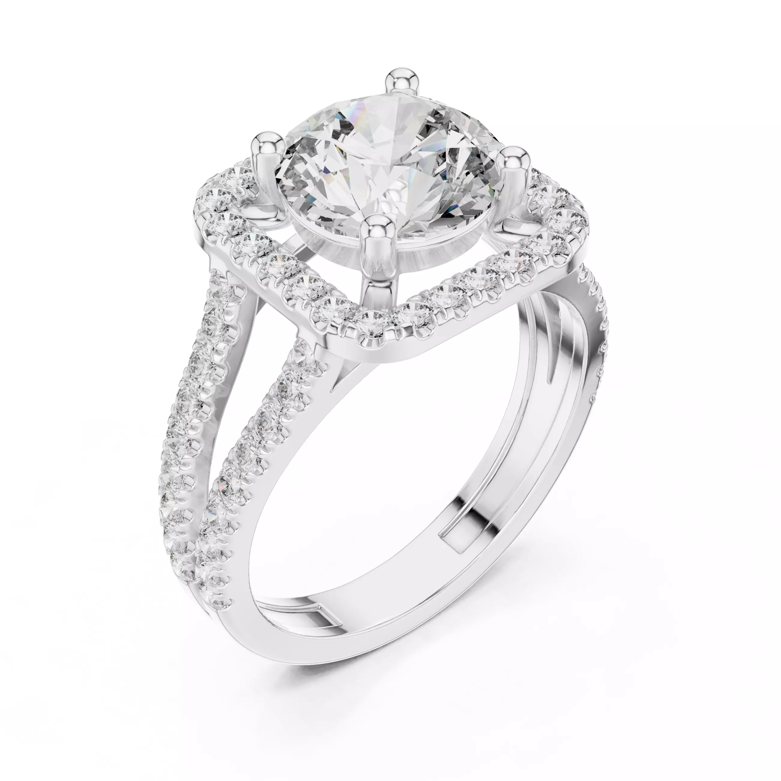 Solitaire Ring 3dm stl renders animation videos details  3D print model_7