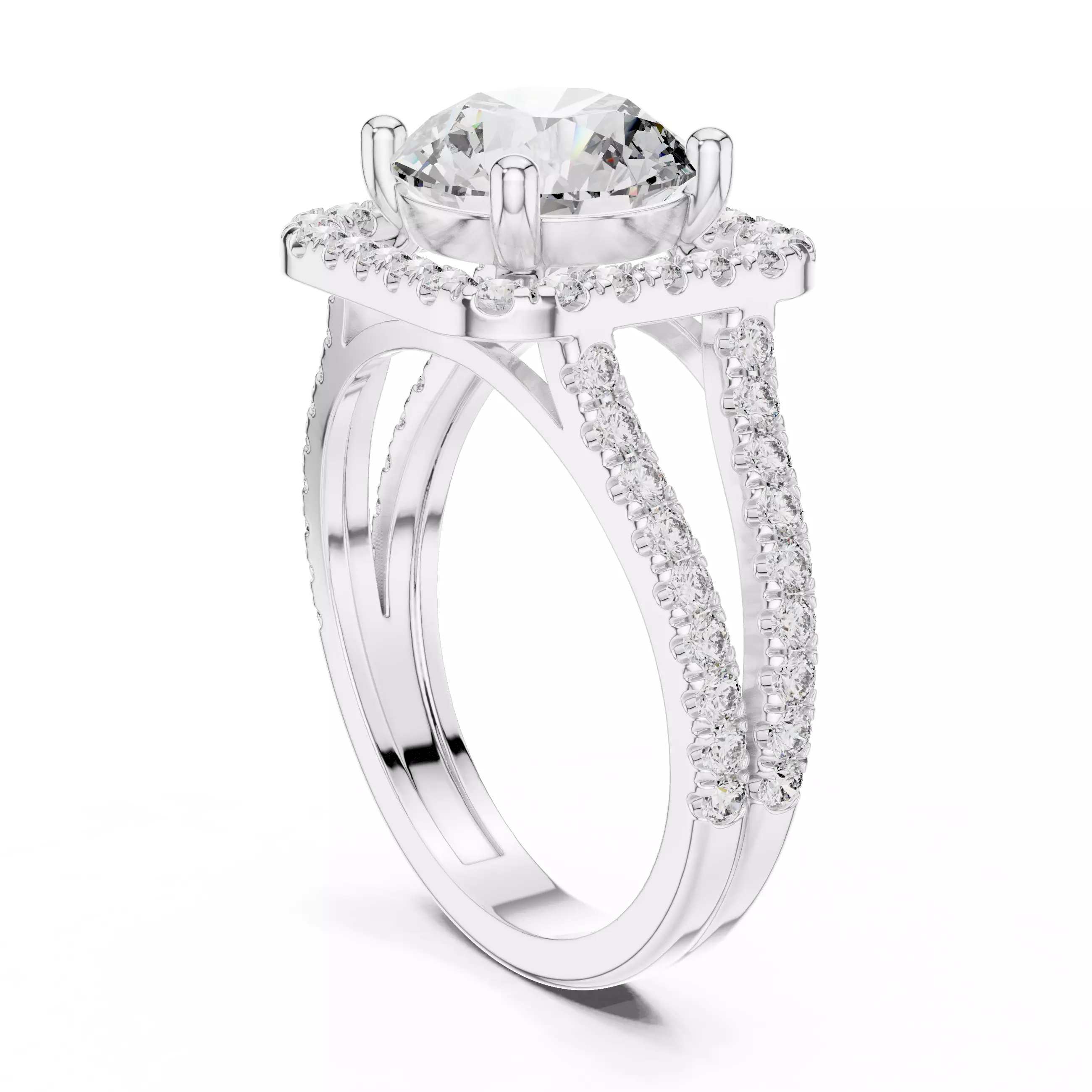 Solitaire Ring 3dm stl renders animation videos details  3D print model_6