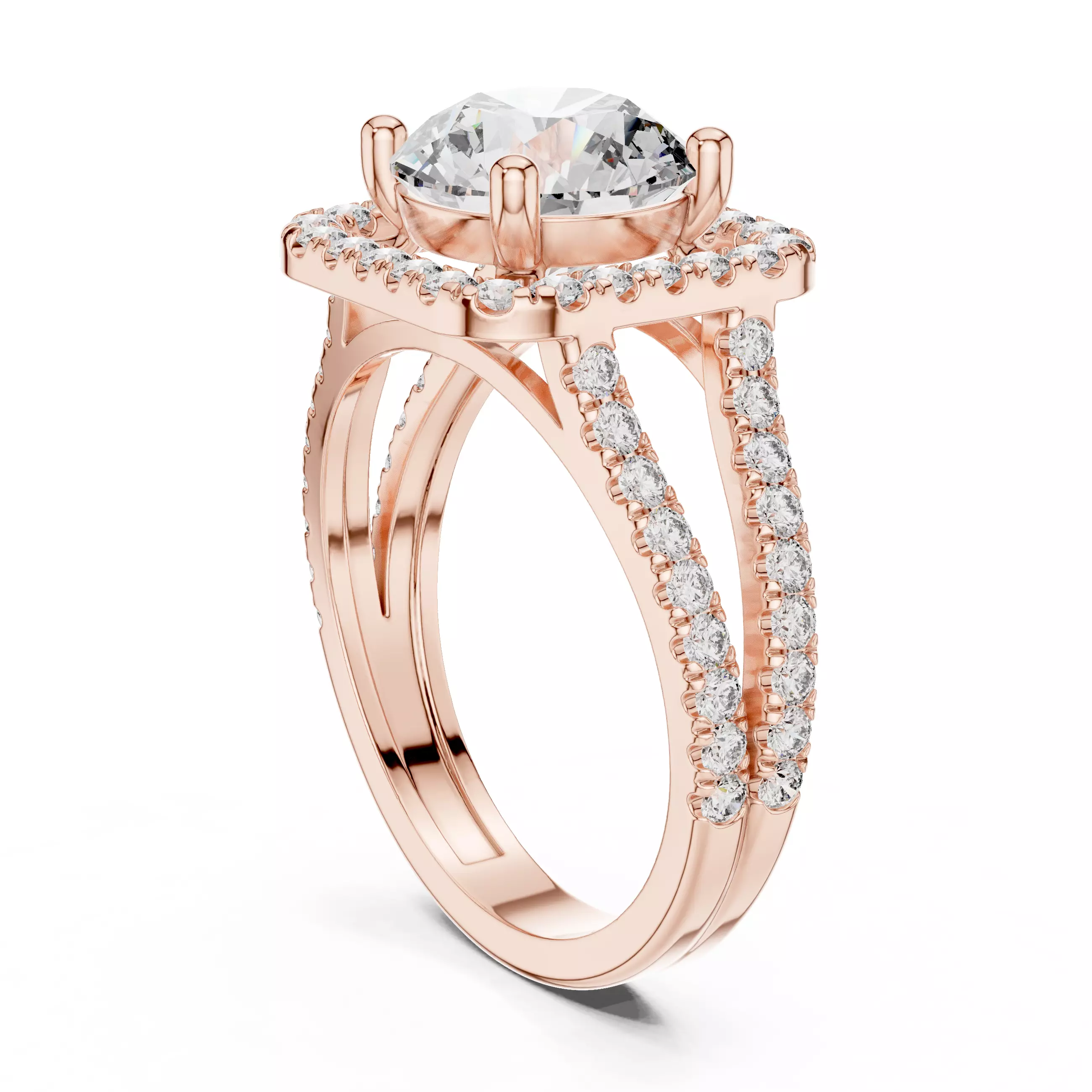 Solitaire Ring 3dm stl renders animation videos details  3D print model_3