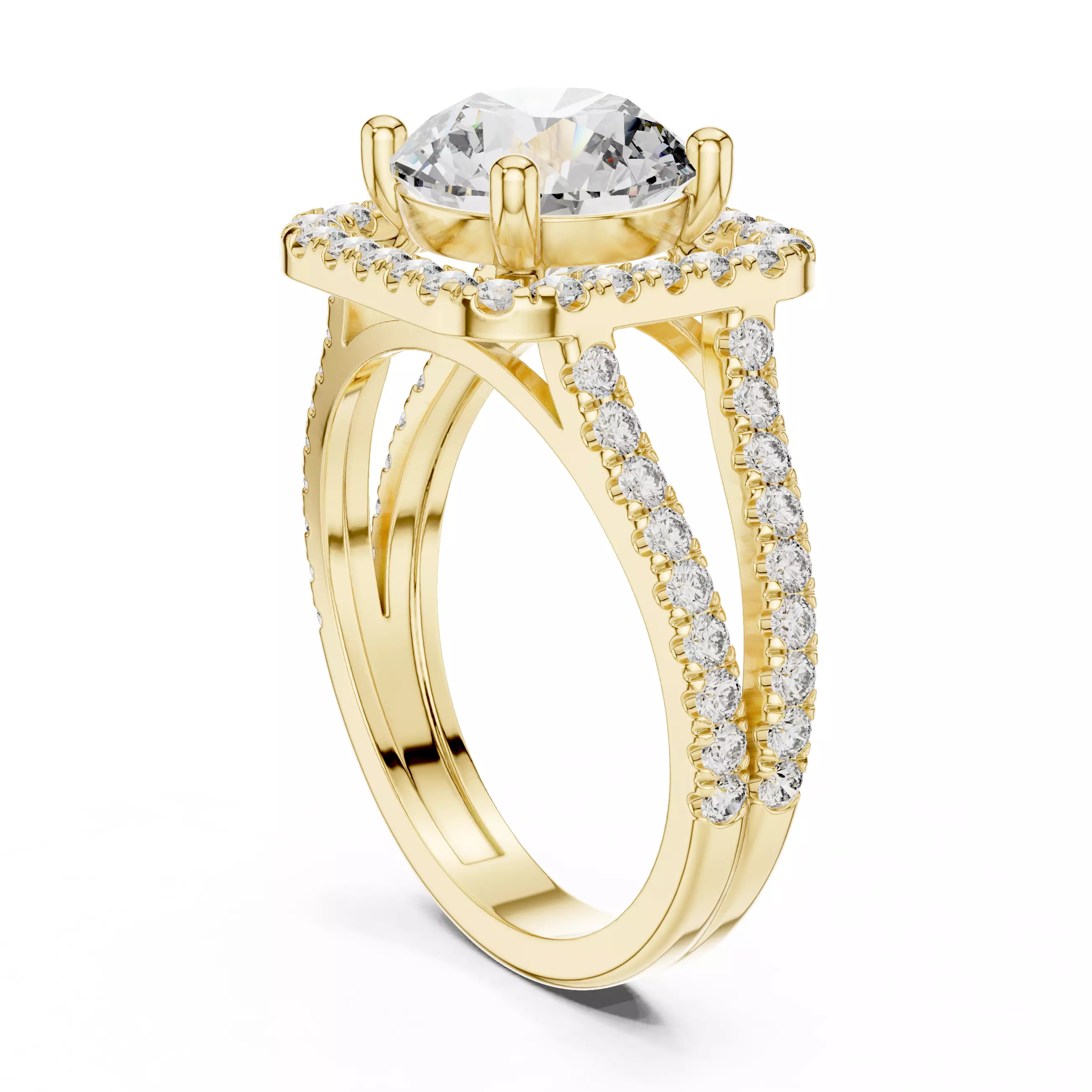 Solitaire Ring 3dm stl renders animation videos details  3D print model_10