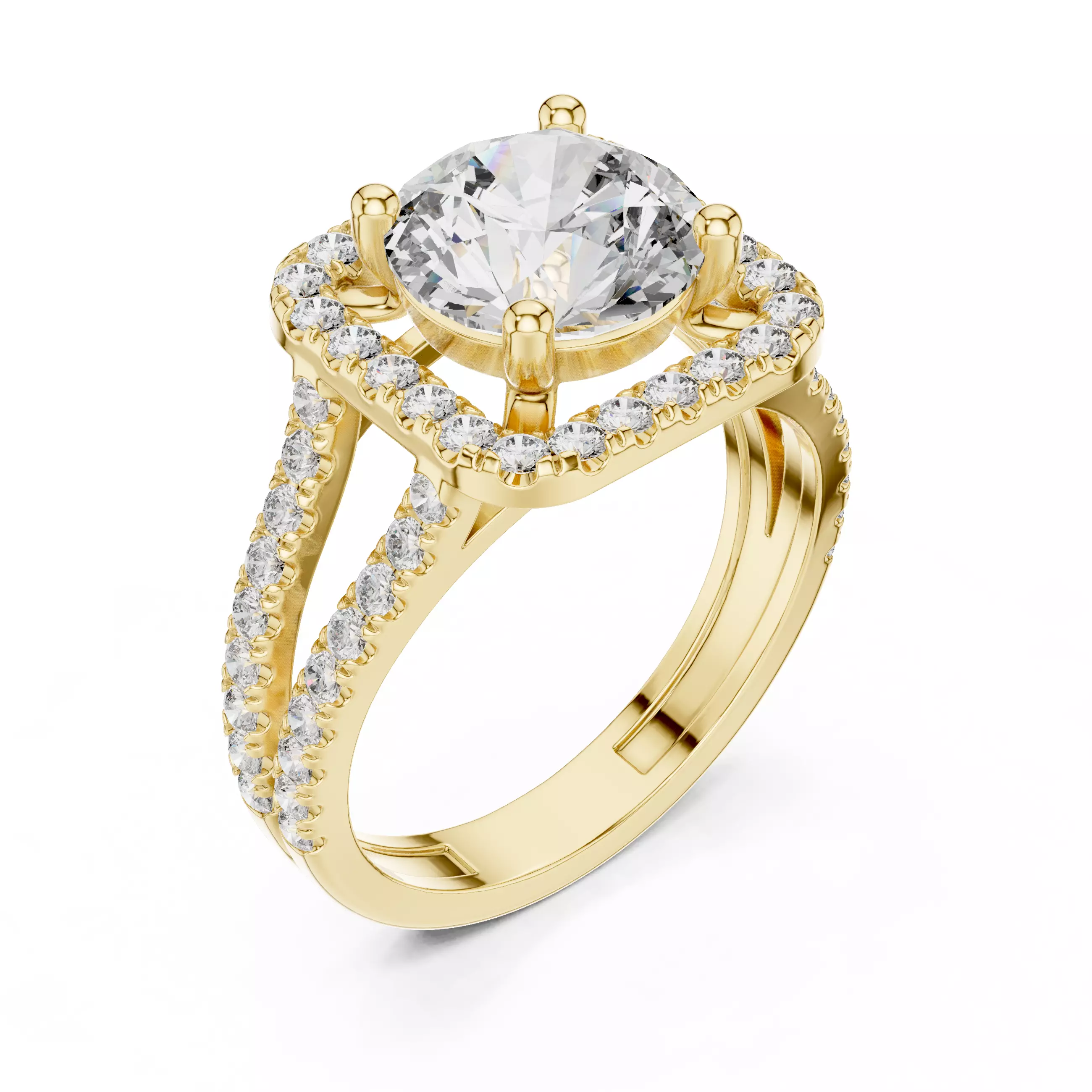 Solitaire Ring 3dm stl renders animation videos details  3D print model_11