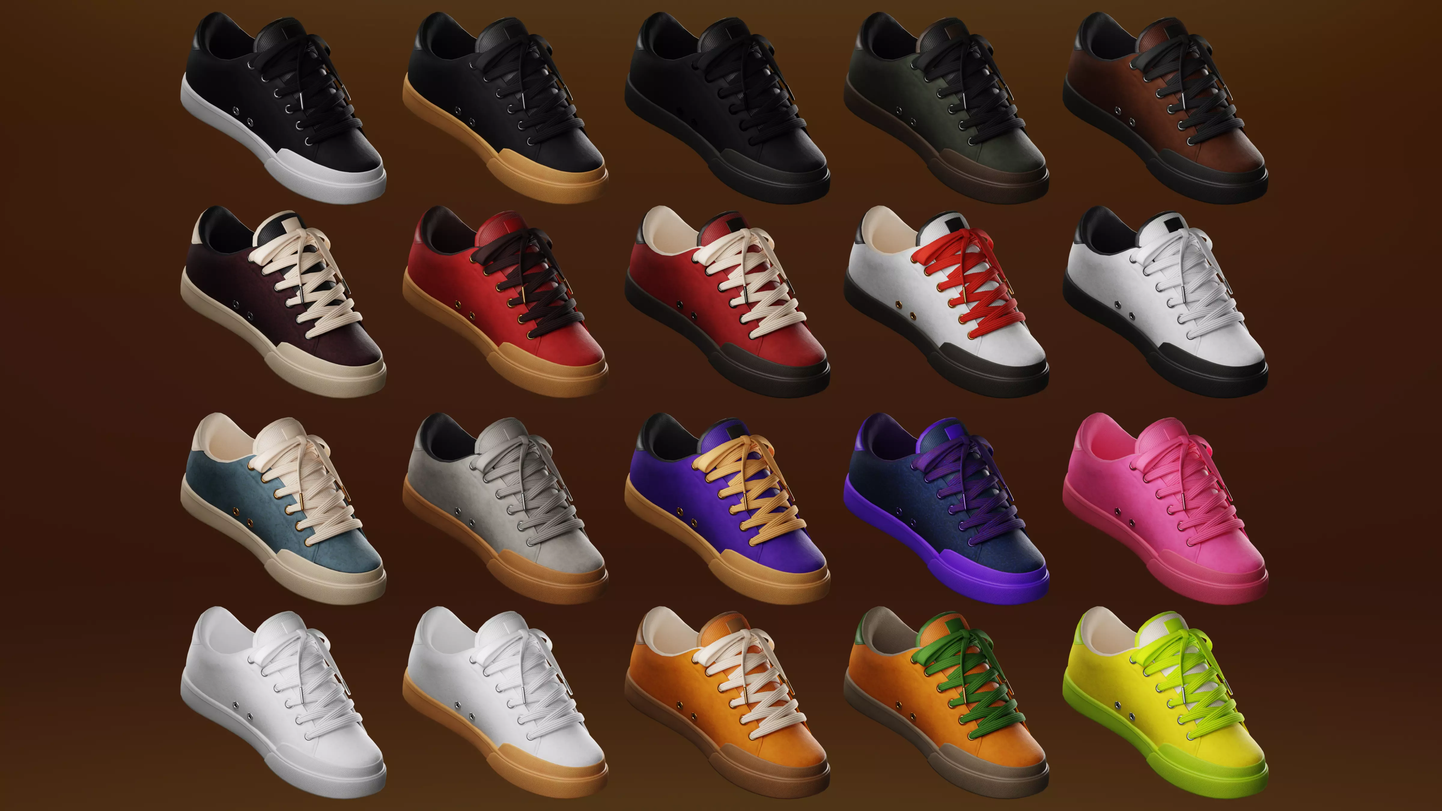 Skate Shoes Low-poly 3D model_3